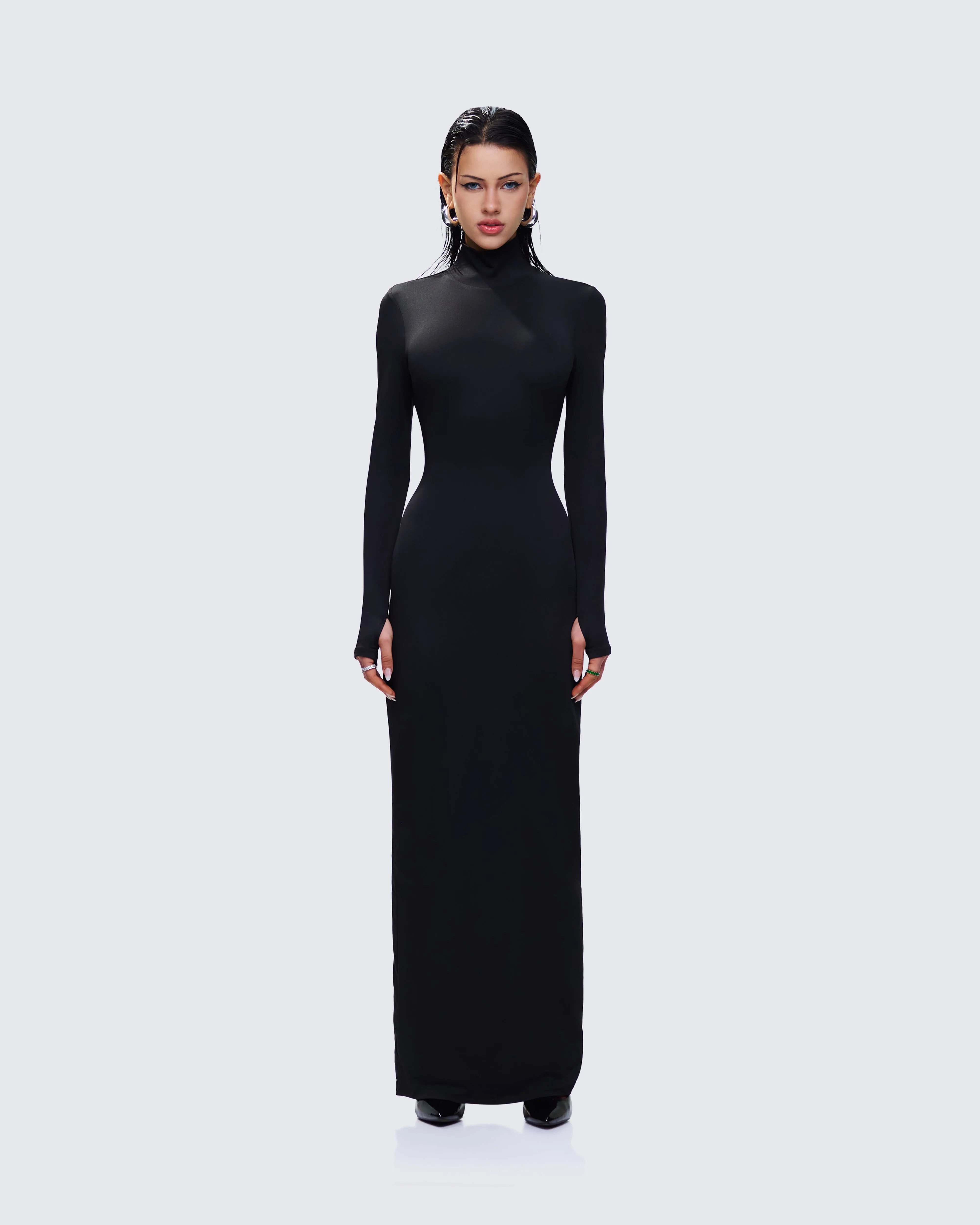 Haize Black Column Maxi Dress sold by Finesse product image thumbnail 4