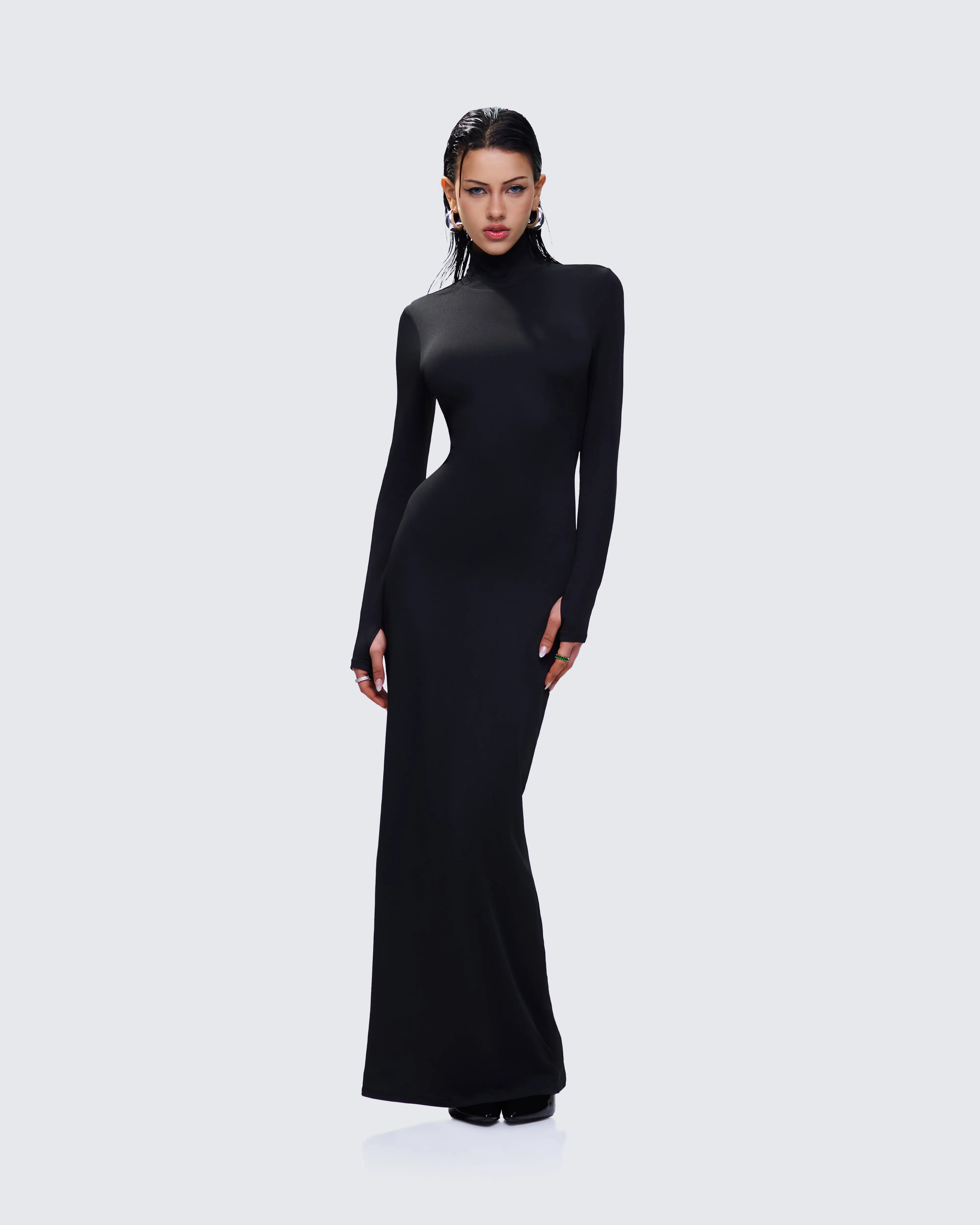 Haize Black Column Maxi Dress sold by Finesse product image thumbnail 5