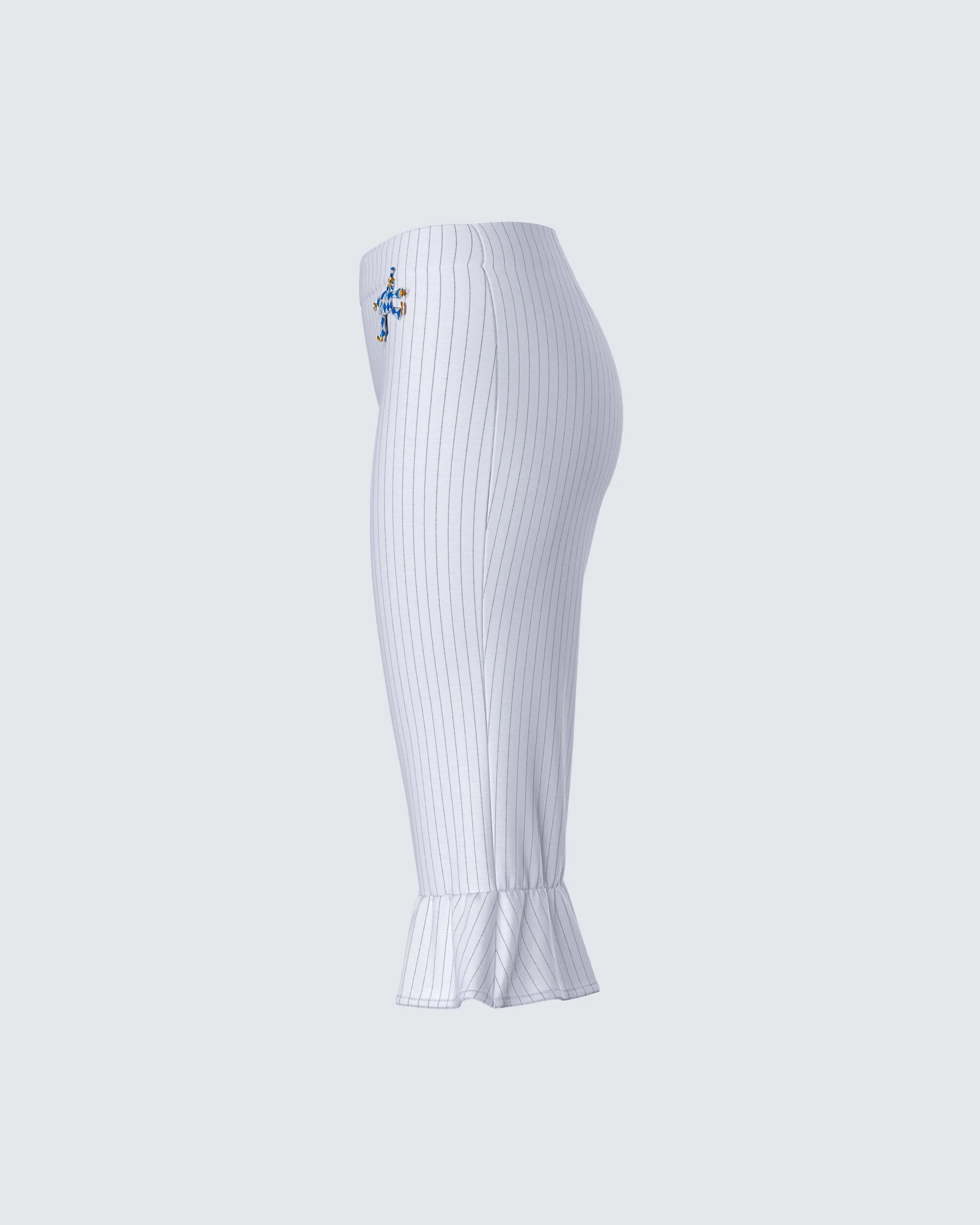 Salome White Stripe Capri Pant sold by Finesse product image thumbnail 2