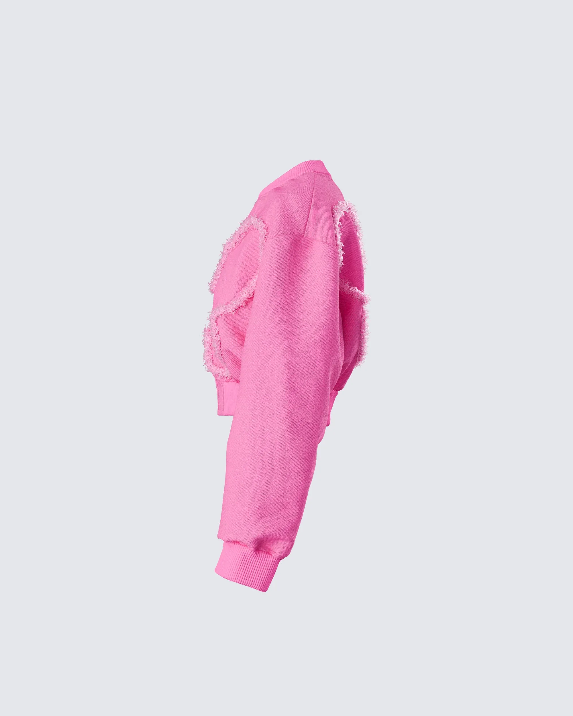 Uzma Pink Denim Cropped Bomber Jacket sold by Finesse product image thumbnail 2