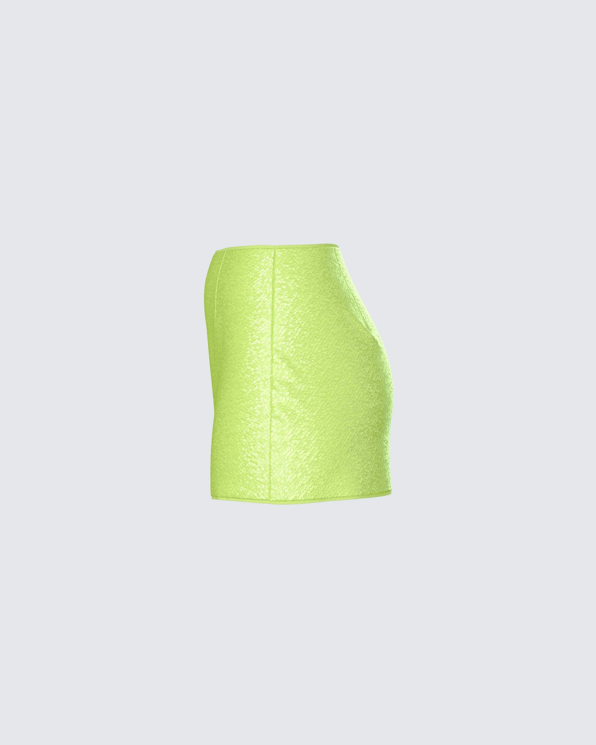 Courtney Yellow Sequin Mini Skirt sold by Finesse product image thumbnail 2