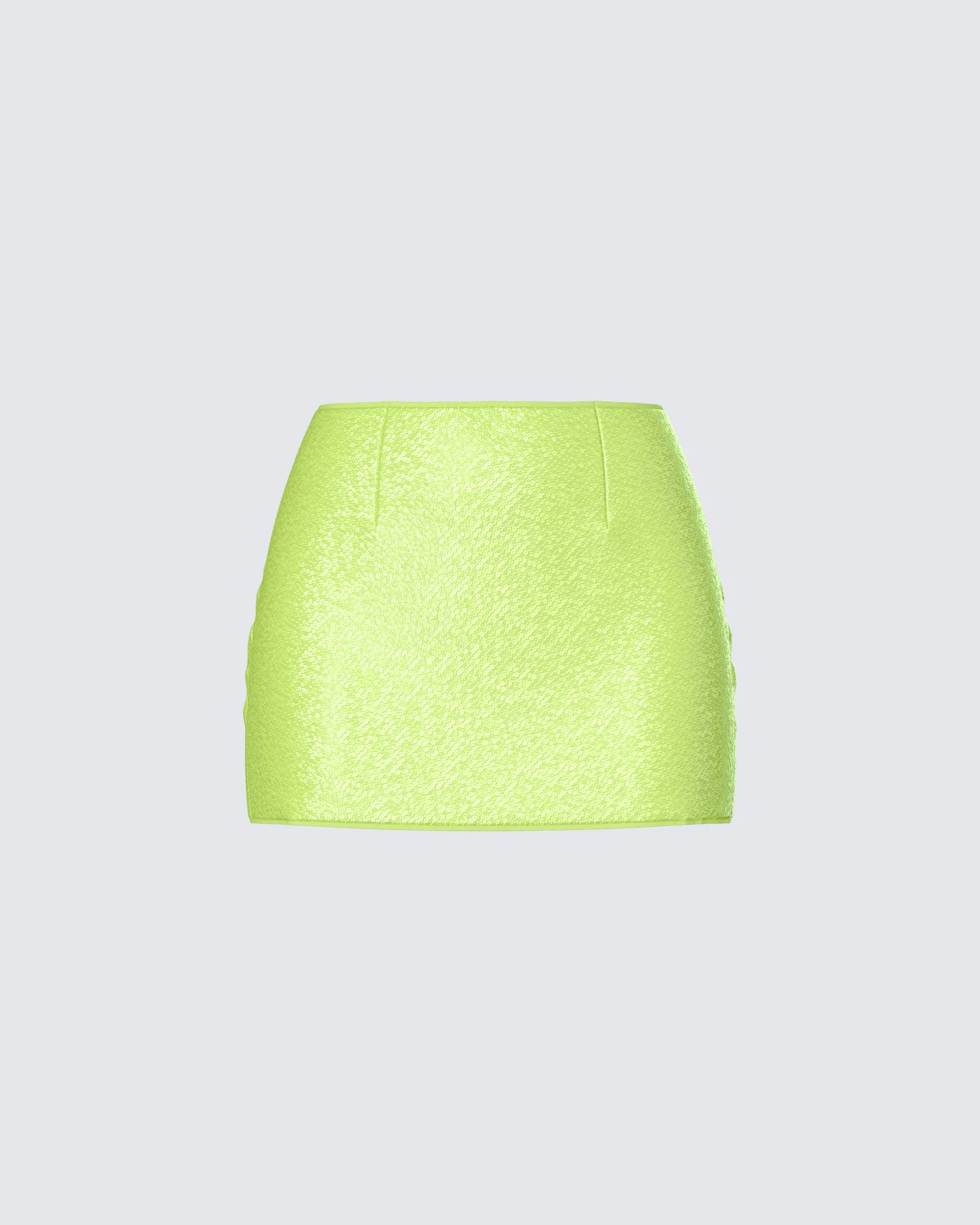 Courtney Yellow Sequin Mini Skirt sold by Finesse