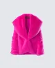 Rosamond Hot Pink Vegan Fur Jacket sold by Finesse