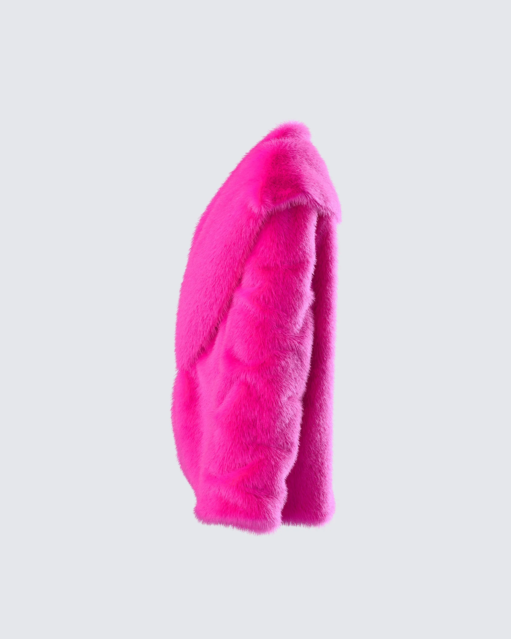 Rosamond Hot Pink Vegan Fur Jacket sold by Finesse product image thumbnail 2
