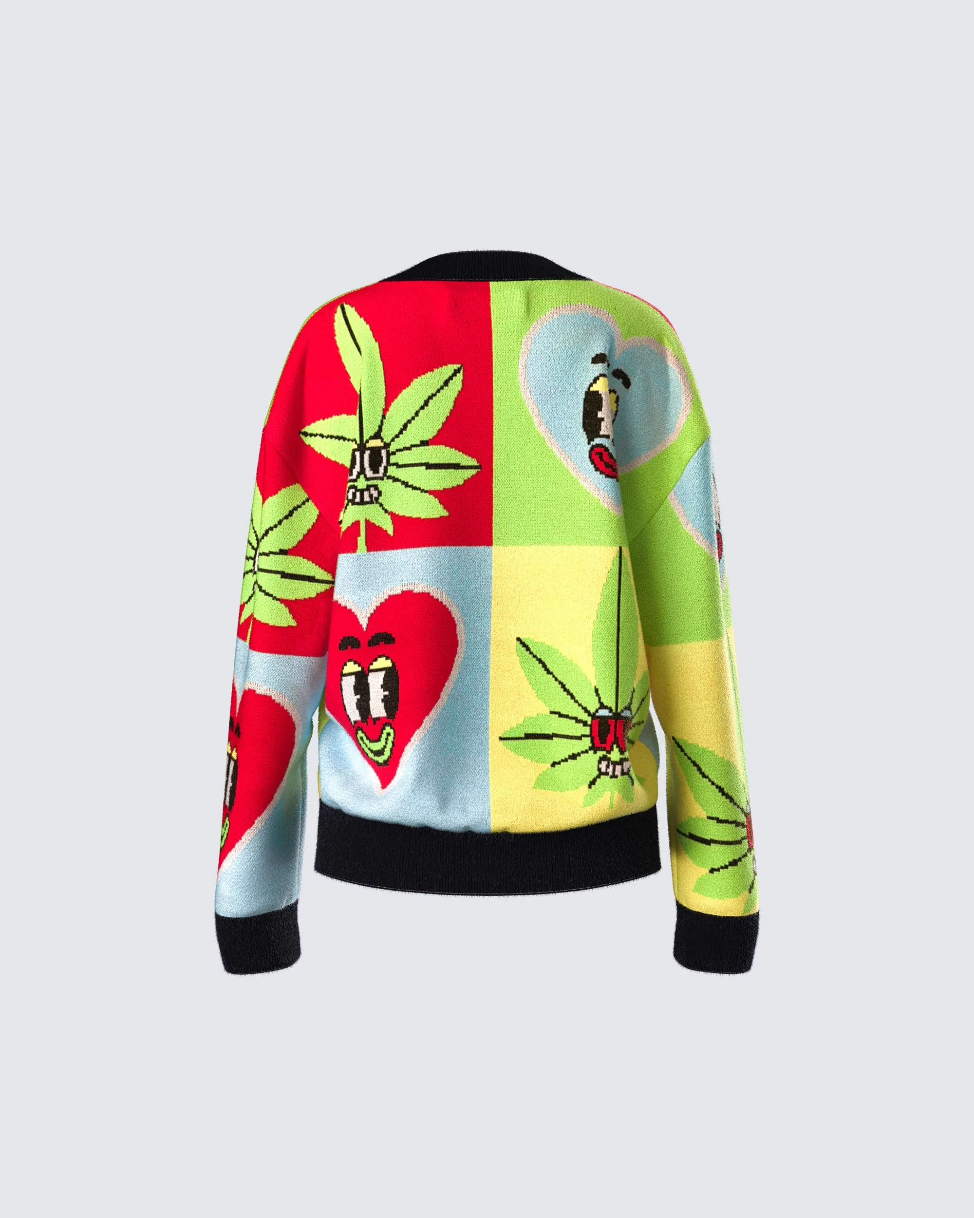 Cyrielle Multi Pop Art Sweater Knit Cardigan sold by Finesse product image thumbnail 3