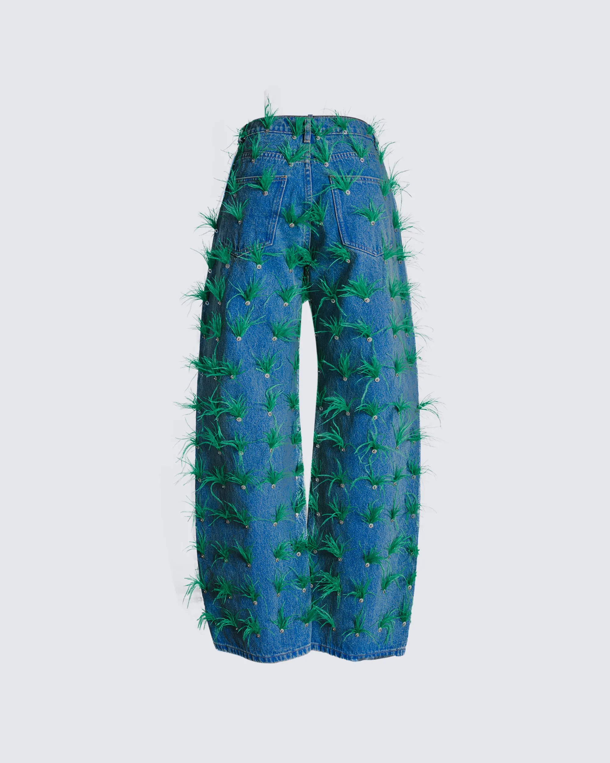 Zia Blue Denim Feather Straight Leg Pant sold by Finesse product image thumbnail 3