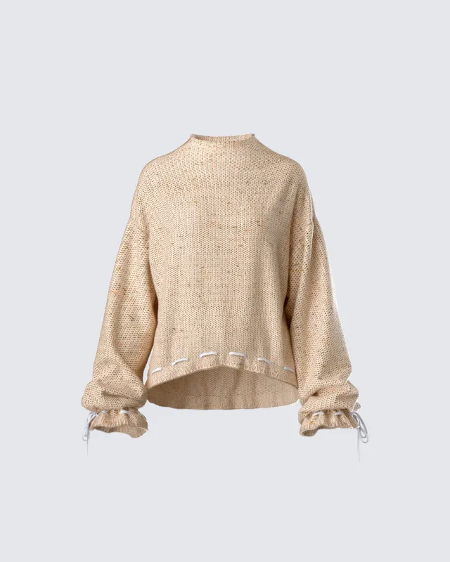 Roxane Muilti Coloured Hem Detailed Knit Jumper sold by Finesse