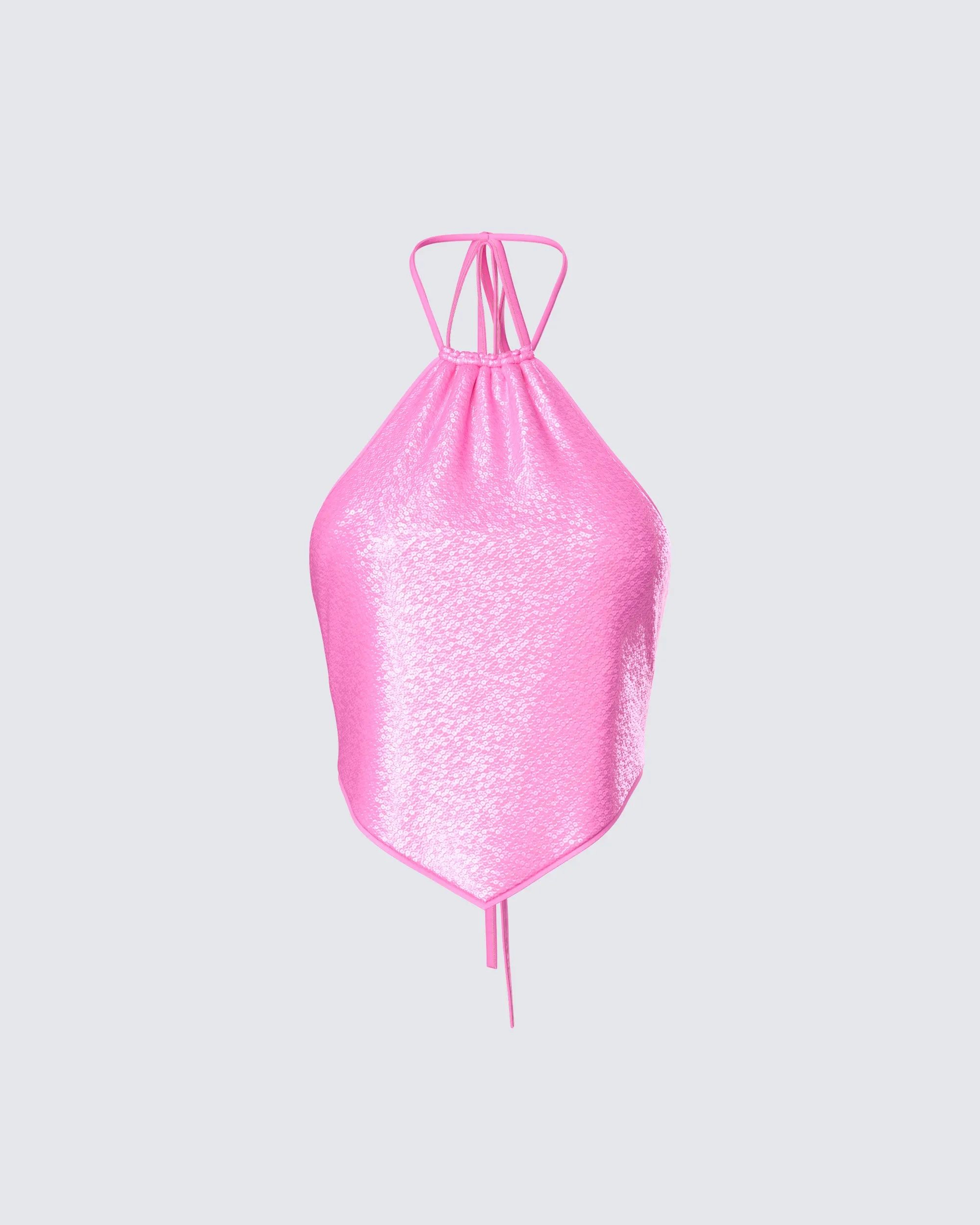 Courtney Pink Sequin Top sold by Finesse