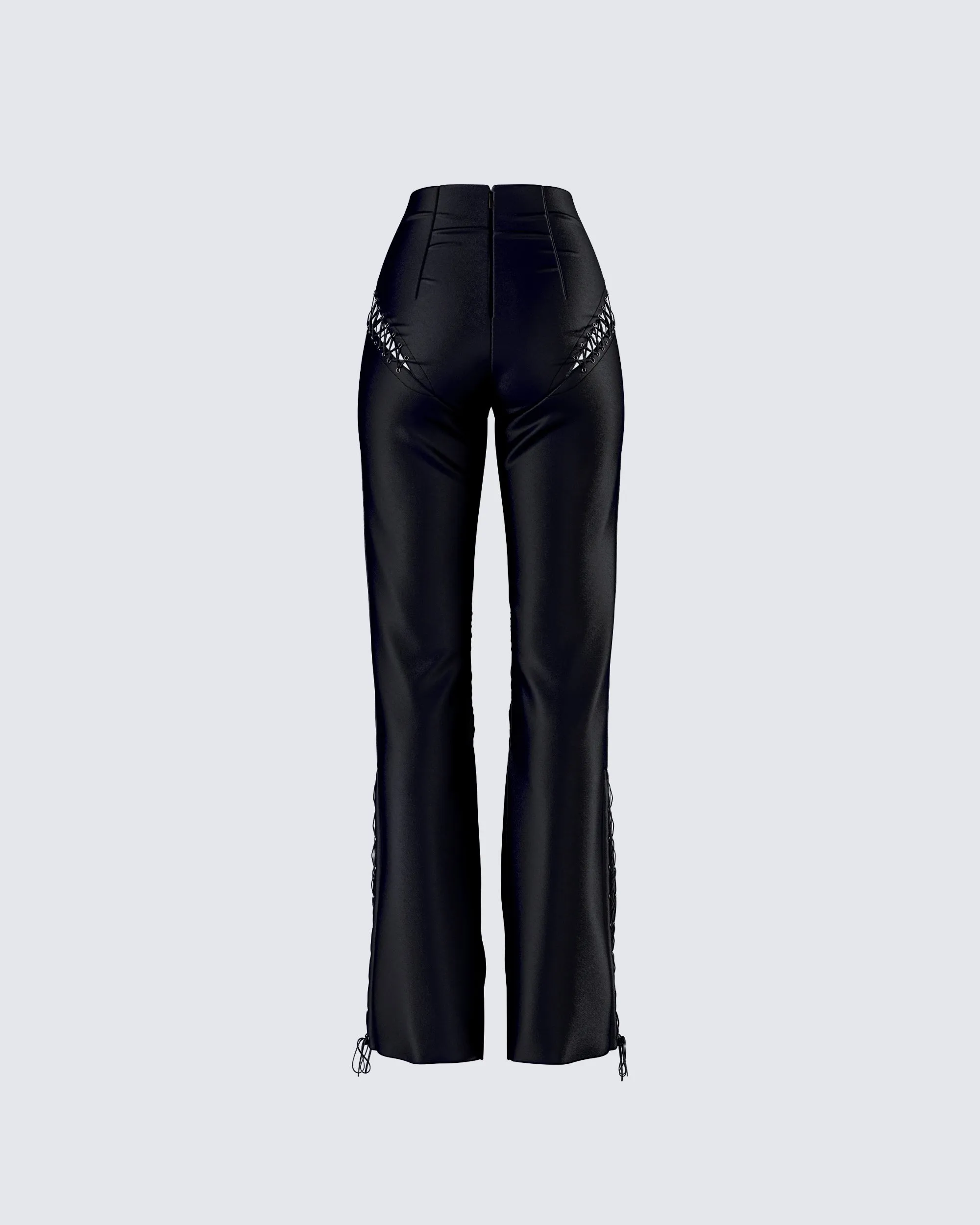 Nada Black Lace Up High Waisted Pant sold by Finesse product image thumbnail 3