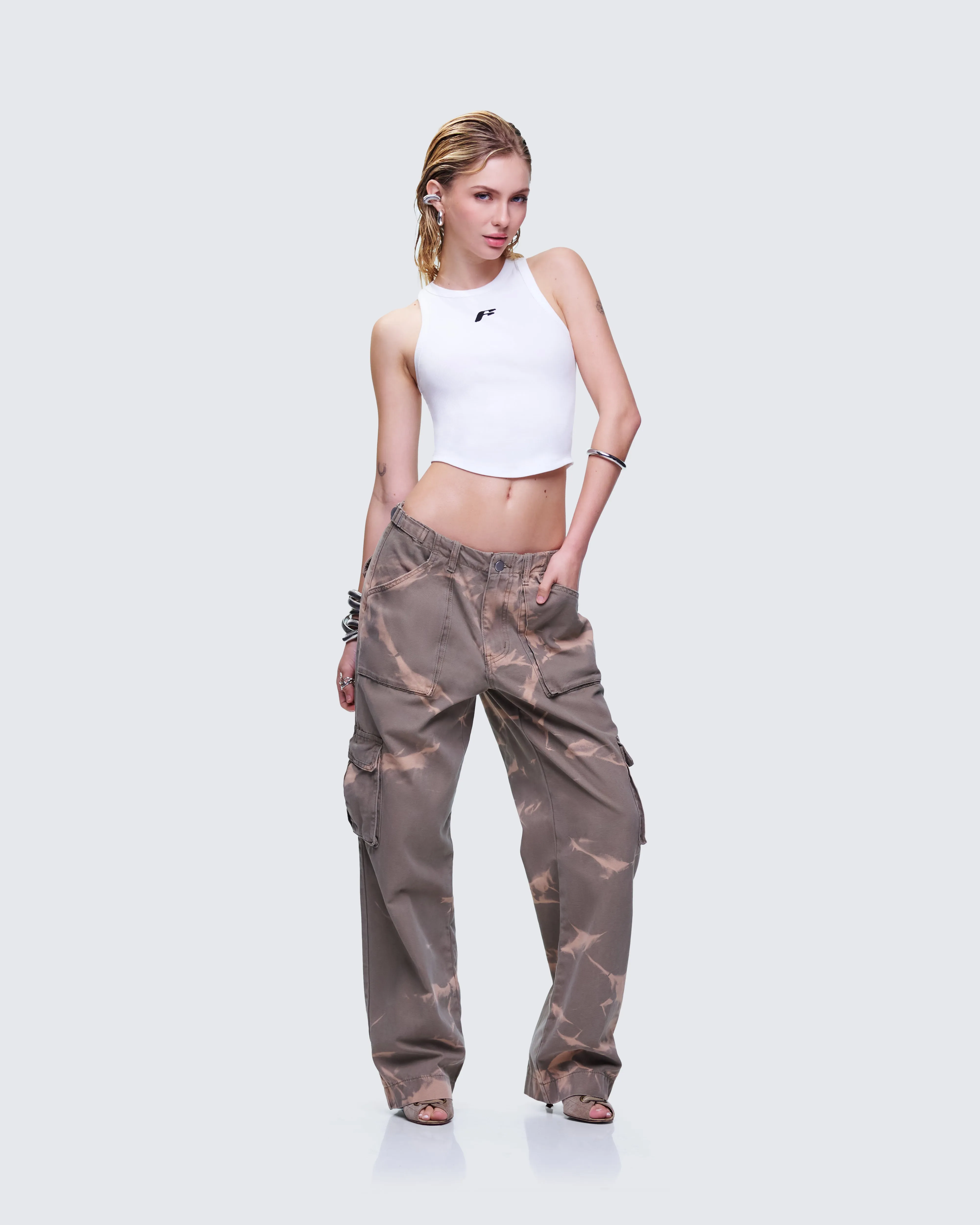 Enid White Scoop Hem Tank Top sold by Finesse product image thumbnail 5