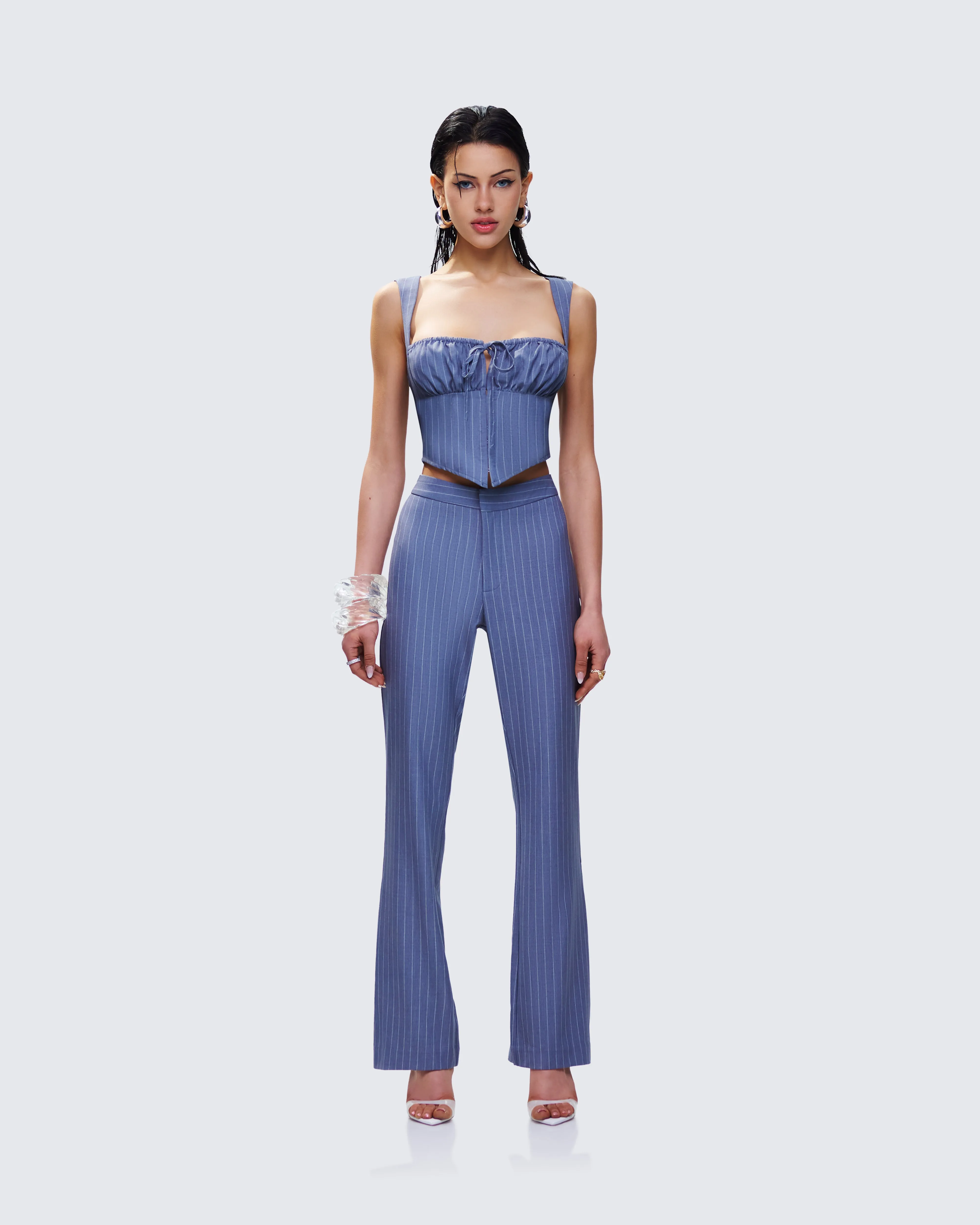 Ziva Grey Pinstripe Set sold by Finesse product image thumbnail 2