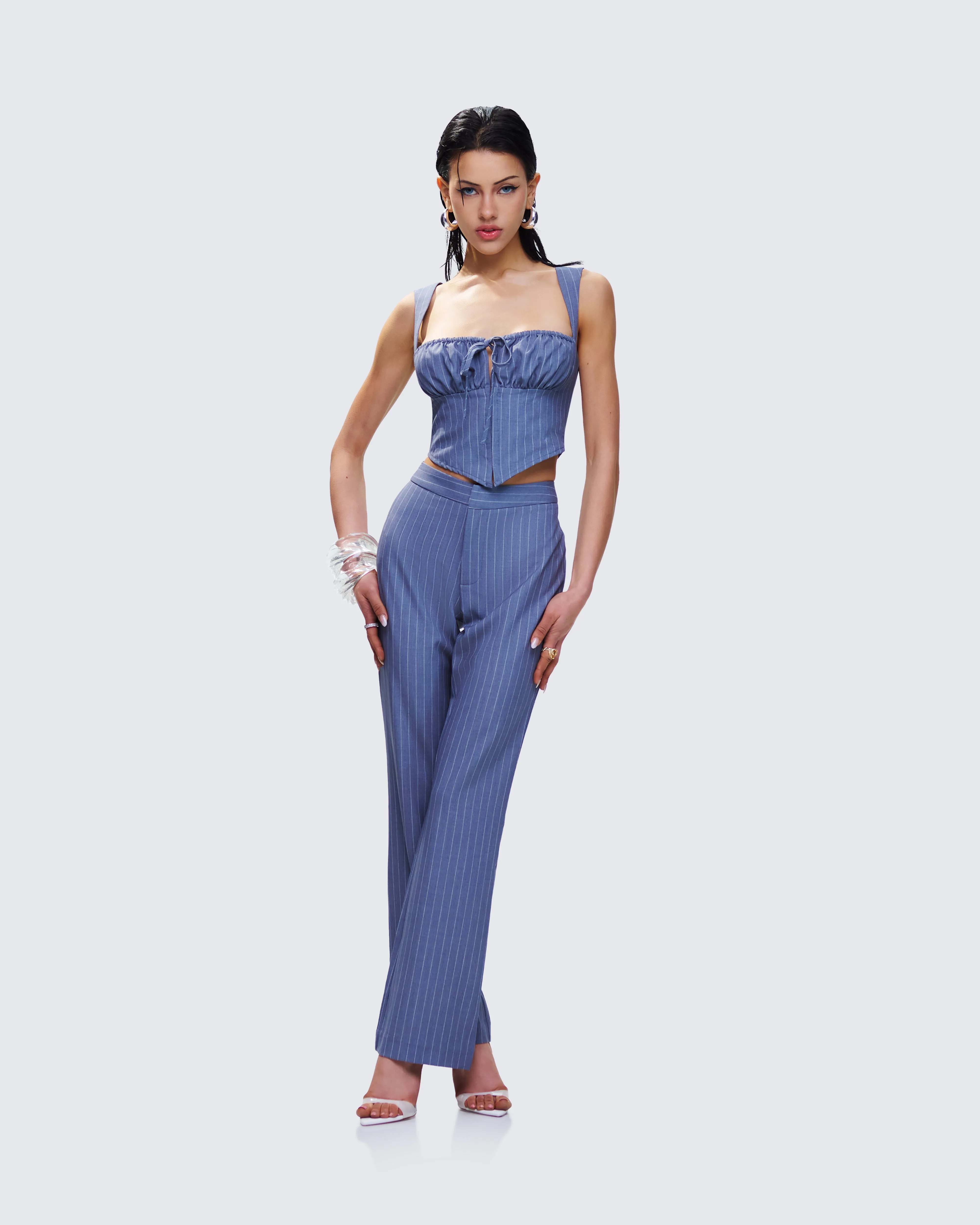 Ziva Grey Pinstripe Set sold by Finesse product image thumbnail 3