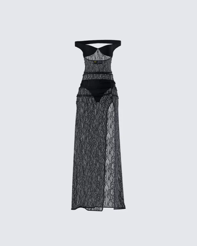 Ludovica Black Lace Set sold by Finesse