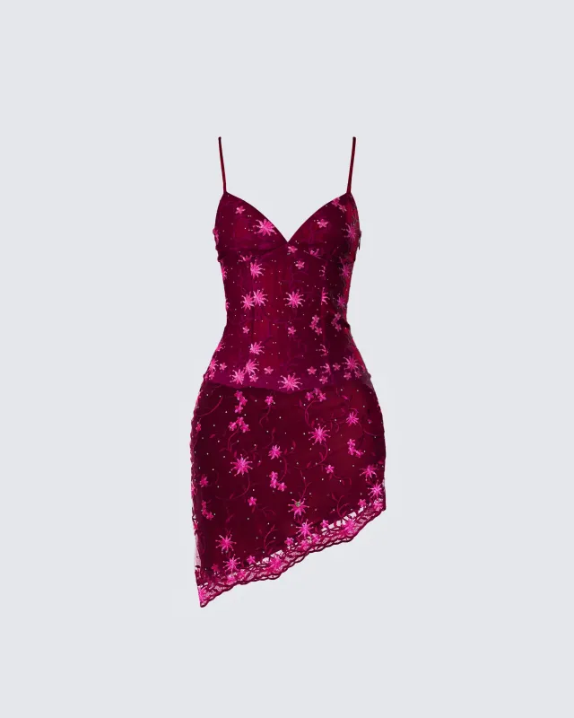 Macy Pink Lace Set sold by Finesse