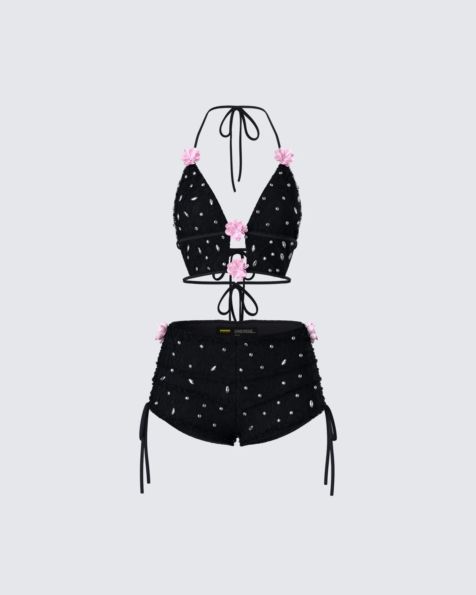 Julissa Black Rhinestone Set sold by Finesse