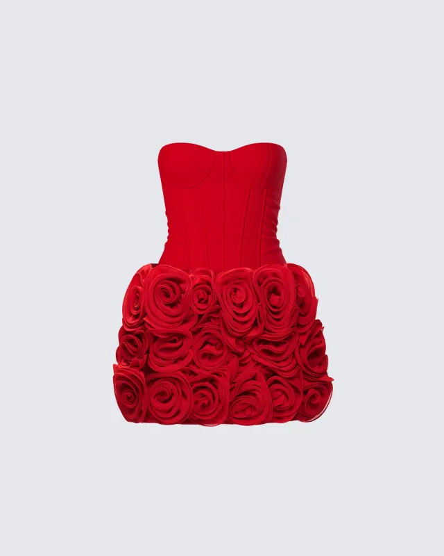 Tayah Red Rosette Set sold by Finesse