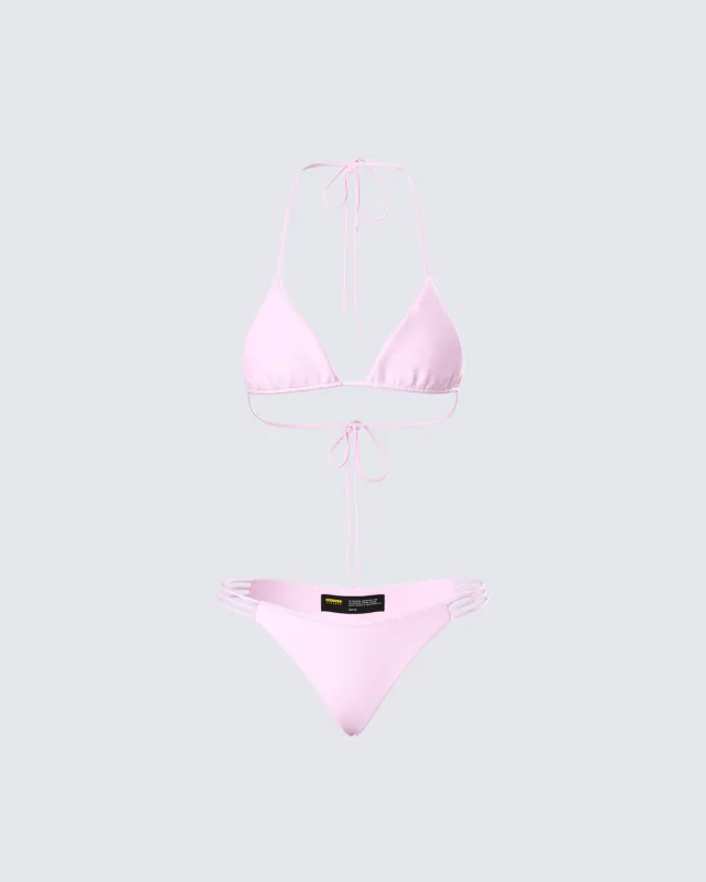 Halsey Pink Bikini Set sold by Finesse