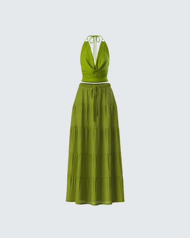 Didi Green Maxi Set sold by Finesse