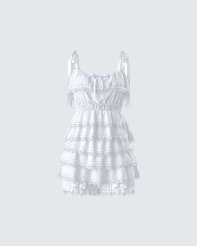 Shannyn White Ruffle Set sold by Finesse