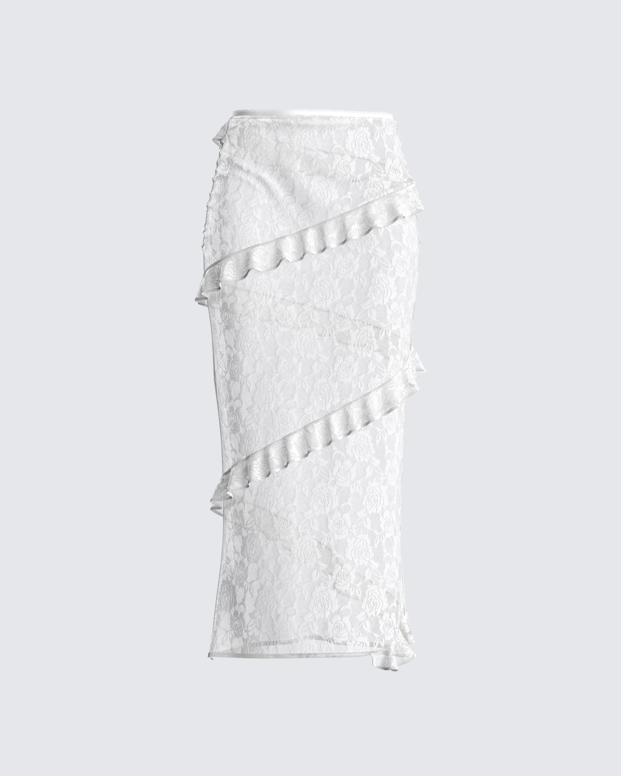 Denise White Lace Maxi Skirt sold by Finesse