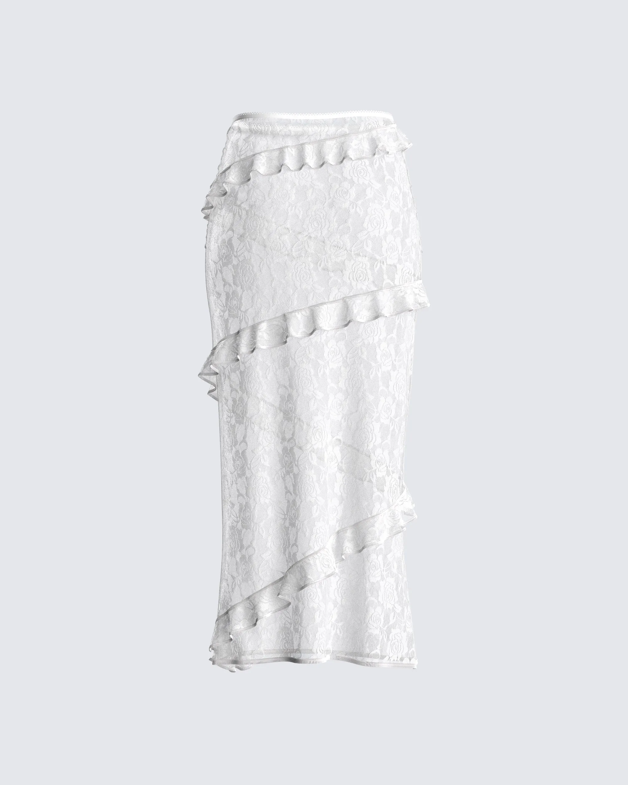 Denise White Lace Maxi Skirt sold by Finesse product image thumbnail 3