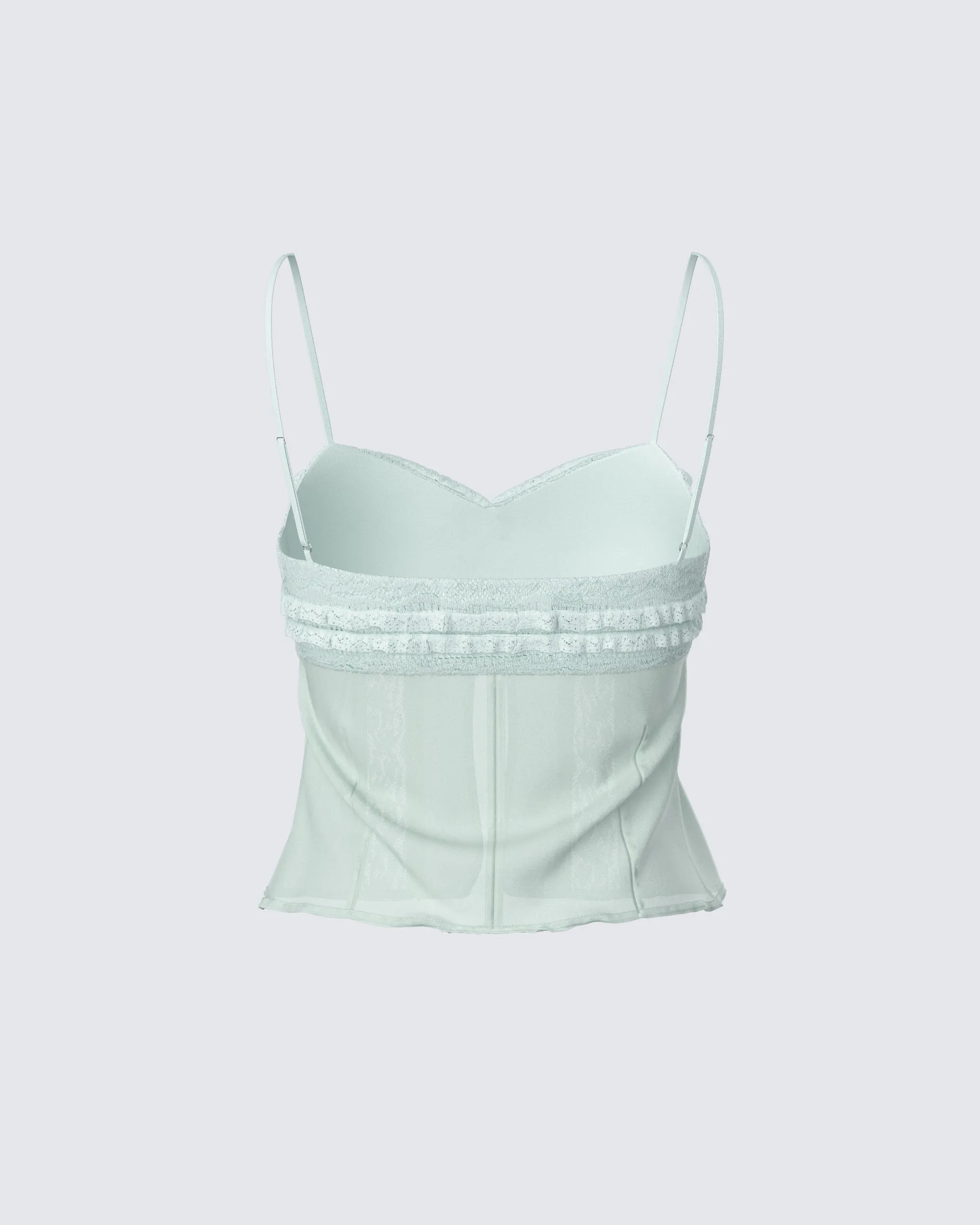 Ursuline Sage Ruffle Trim Cami Top sold by Finesse product image thumbnail 3