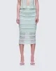 Ursuline Sage Ruffle Trim Skirt sold by Finesse