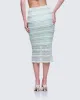 Ursuline Sage Ruffle Trim Skirt sold by Finesse
