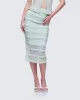 Ursuline Sage Ruffle Trim Skirt sold by Finesse