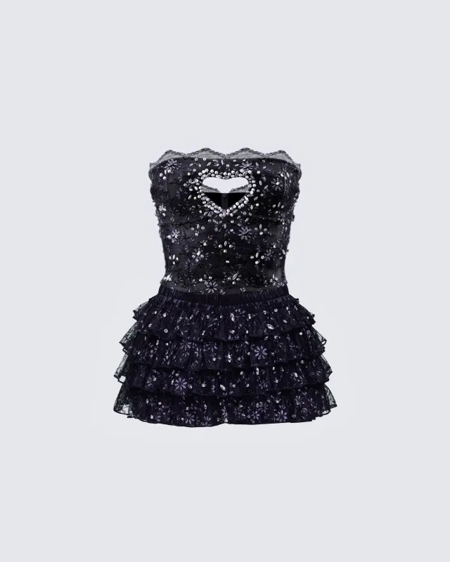 Love Black Ruffle Set sold by Finesse