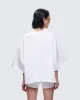 Mabelle White Oversized Raglan Top sold by Finesse