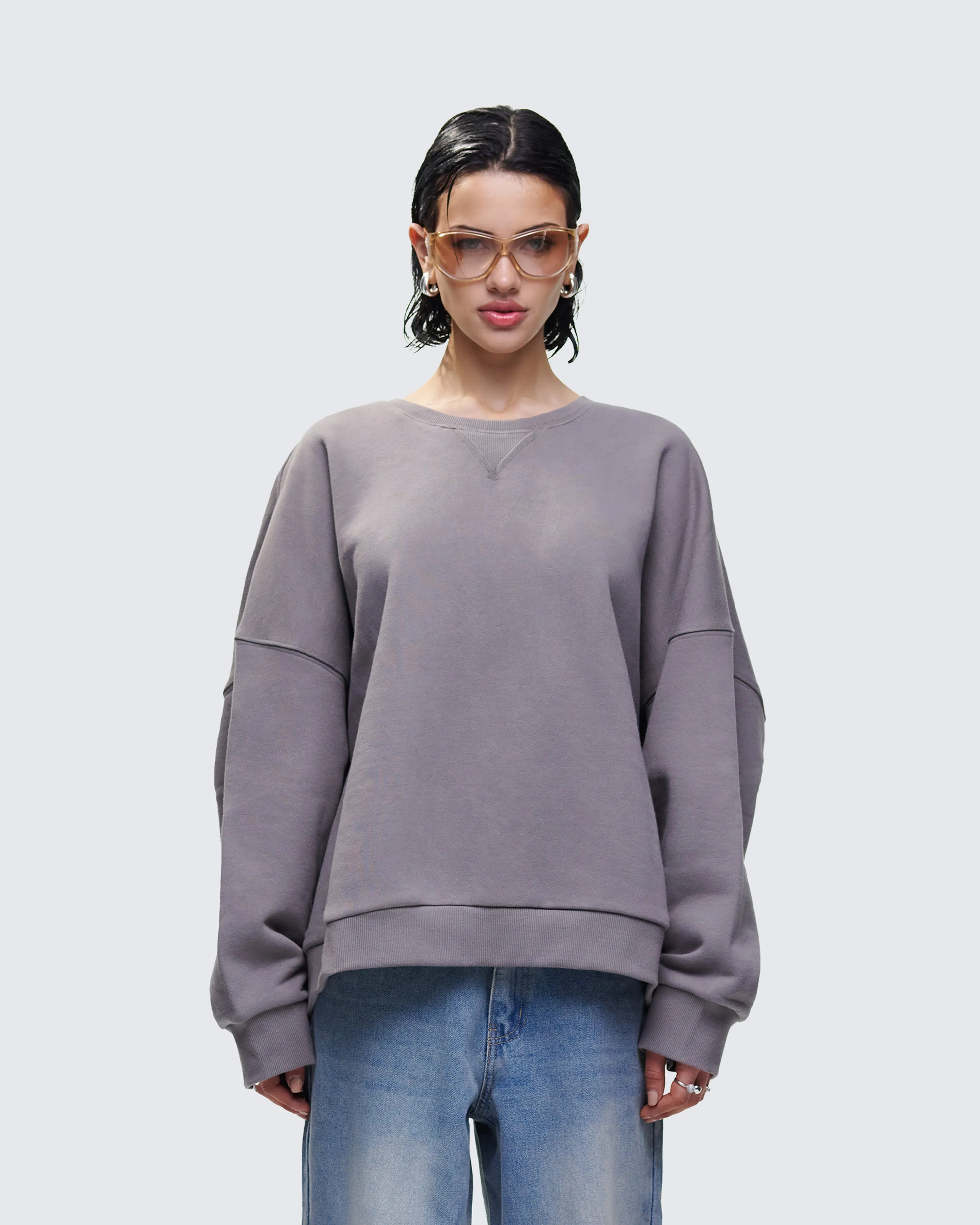 Salima Grey Oversized Sweater sold by Finesse product image thumbnail 4
