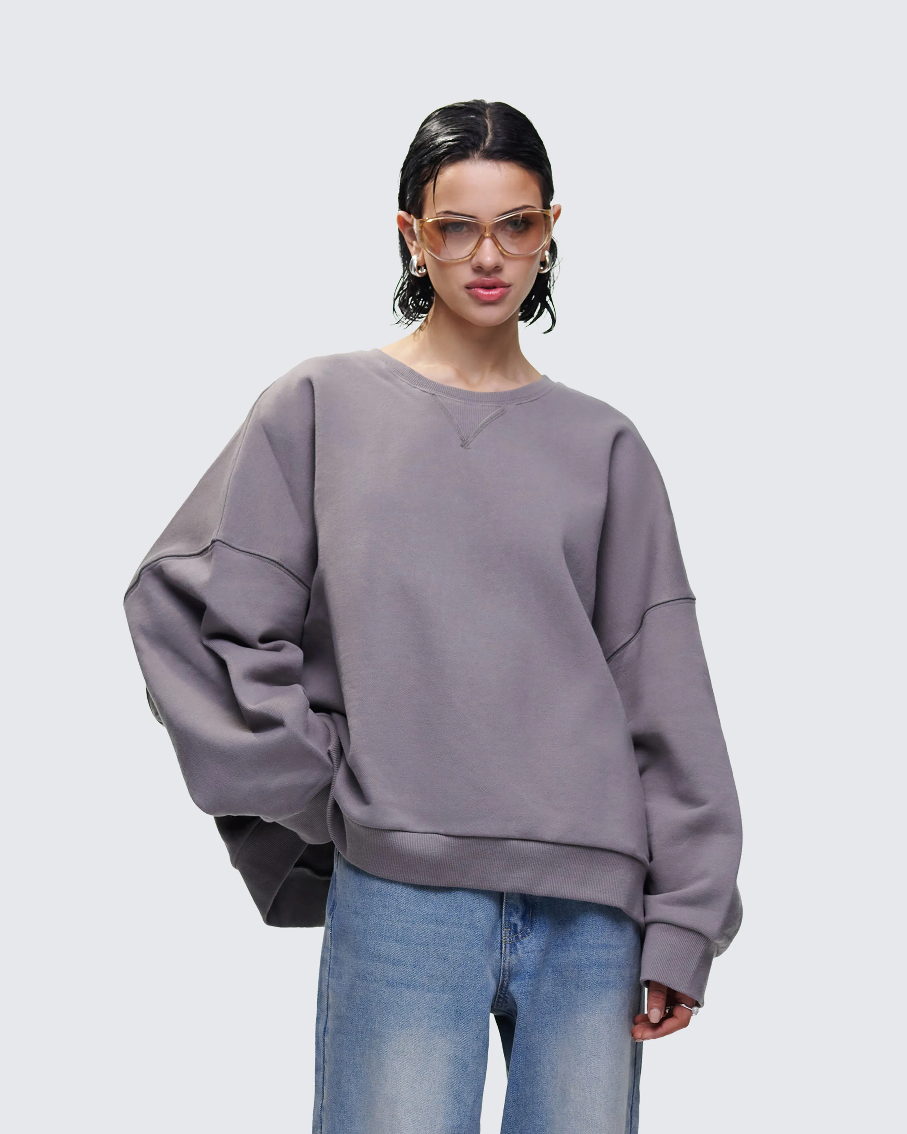 Salima Grey Oversized Sweater sold by Finesse product image thumbnail 5