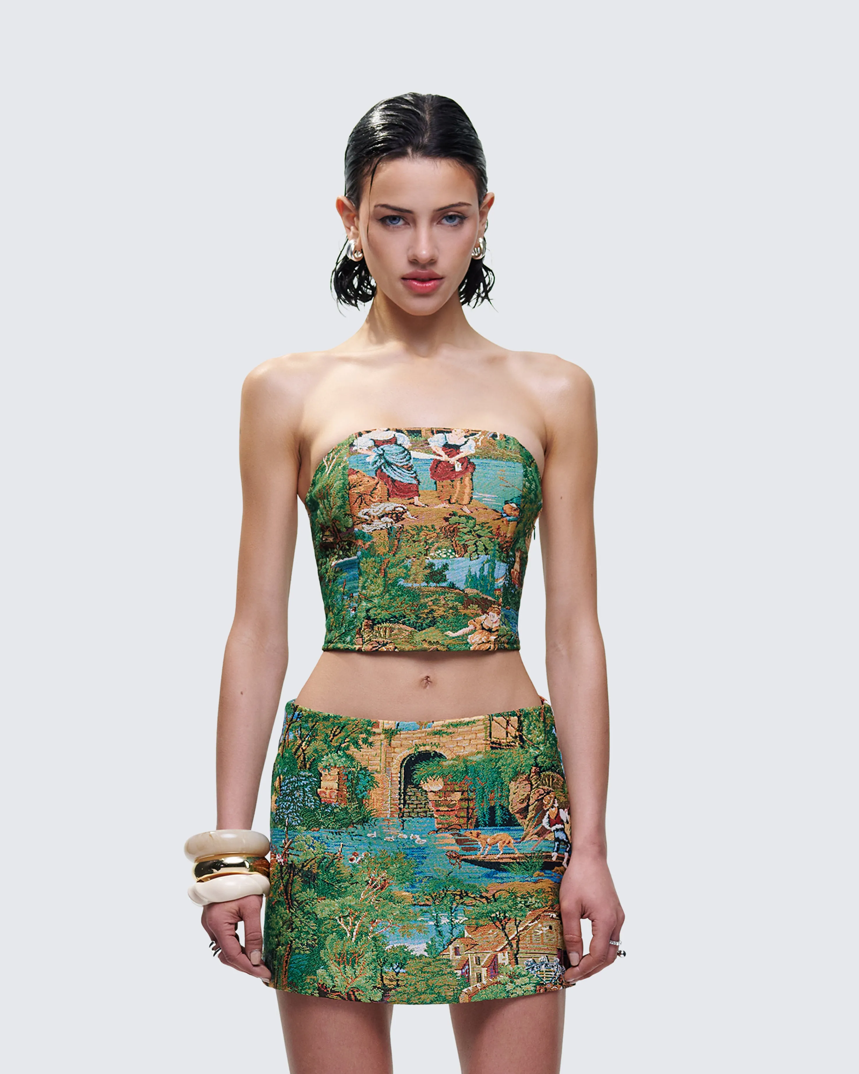 Viviette Tapestry Corset Top sold by Finesse product image thumbnail 4