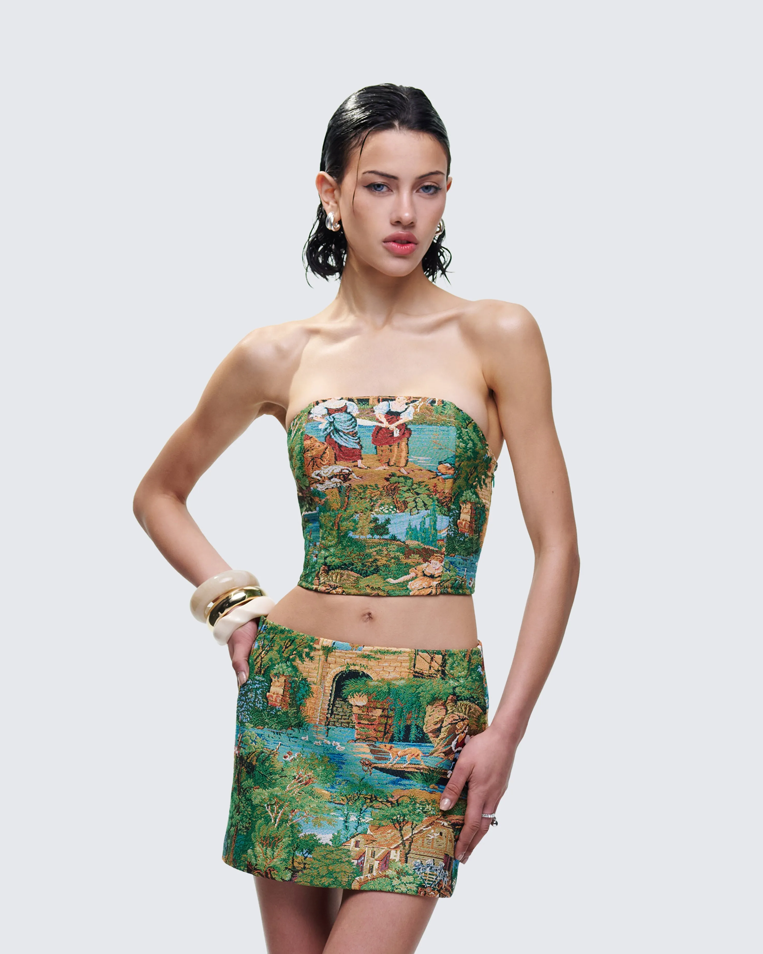Viviette Tapestry Corset Top sold by Finesse product image thumbnail 5