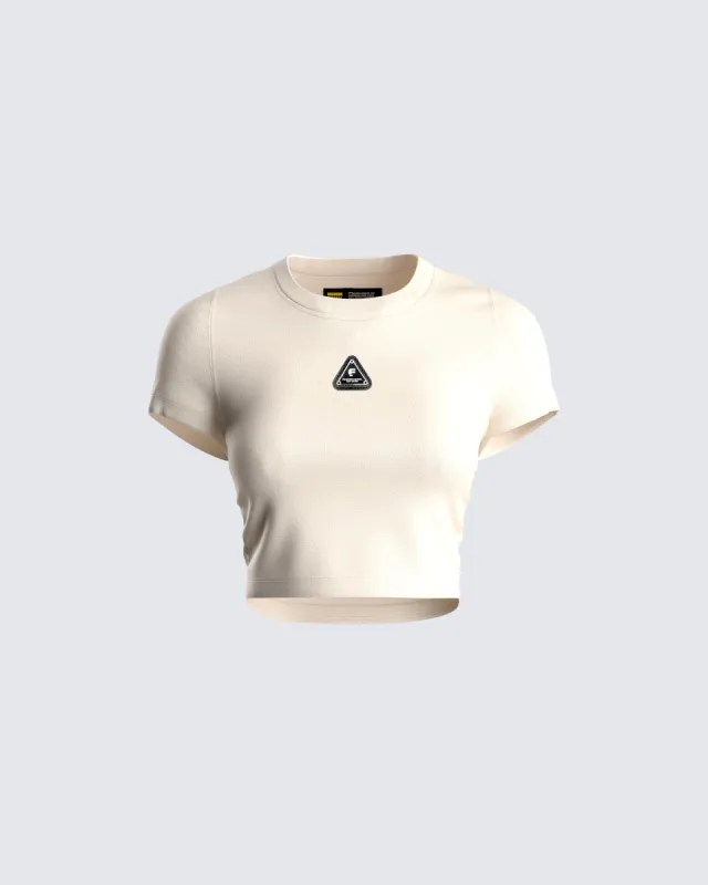 Ronny Brown Logo Knit Top sold by Finesse
