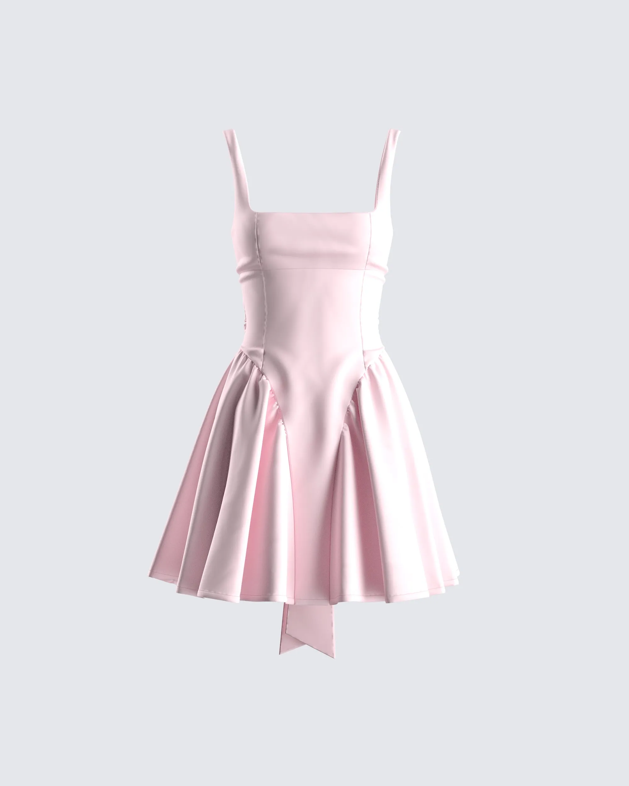 Emi Pink Bow Mini Dress sold by Finesse