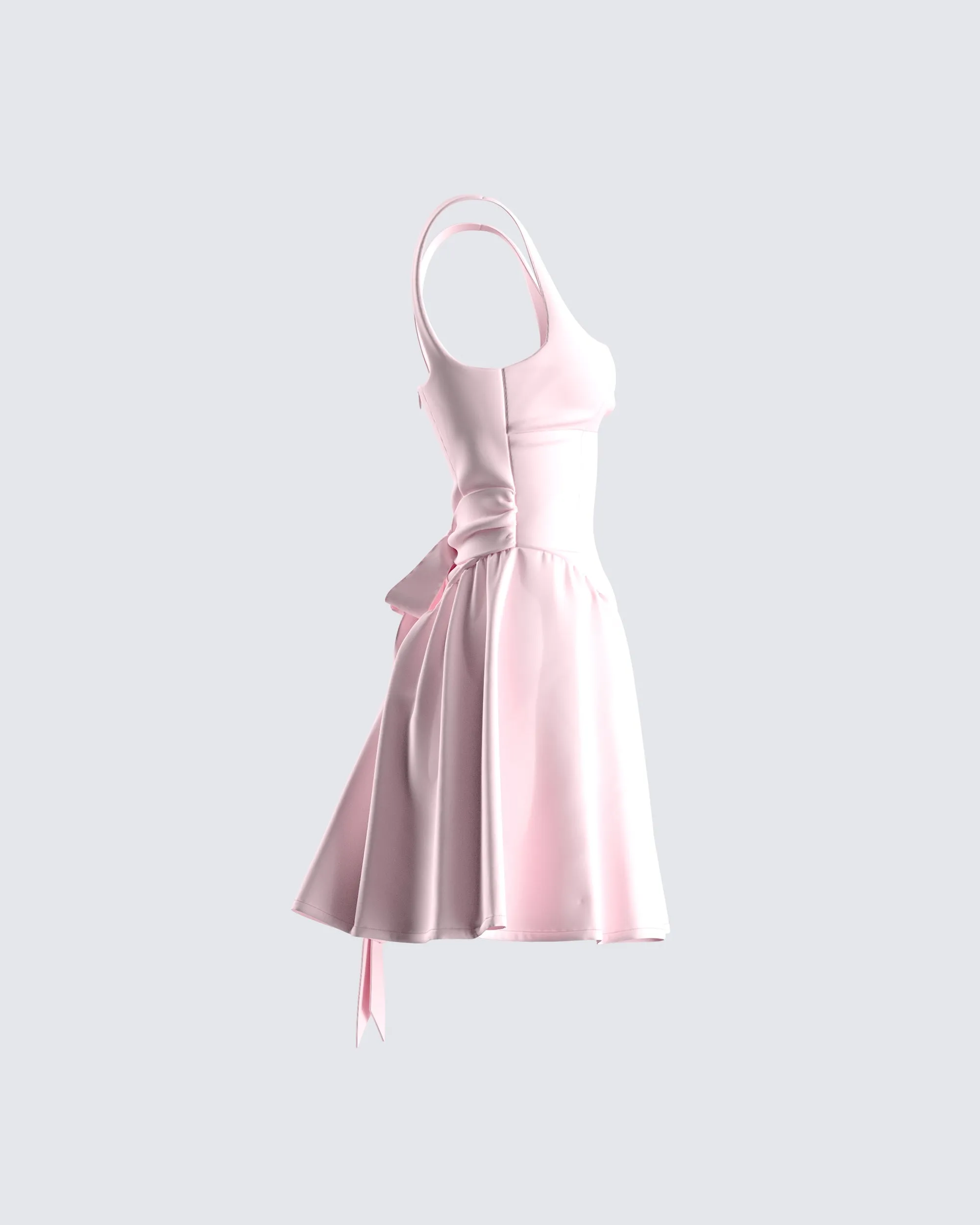Emi Pink Bow Mini Dress sold by Finesse product image thumbnail 2