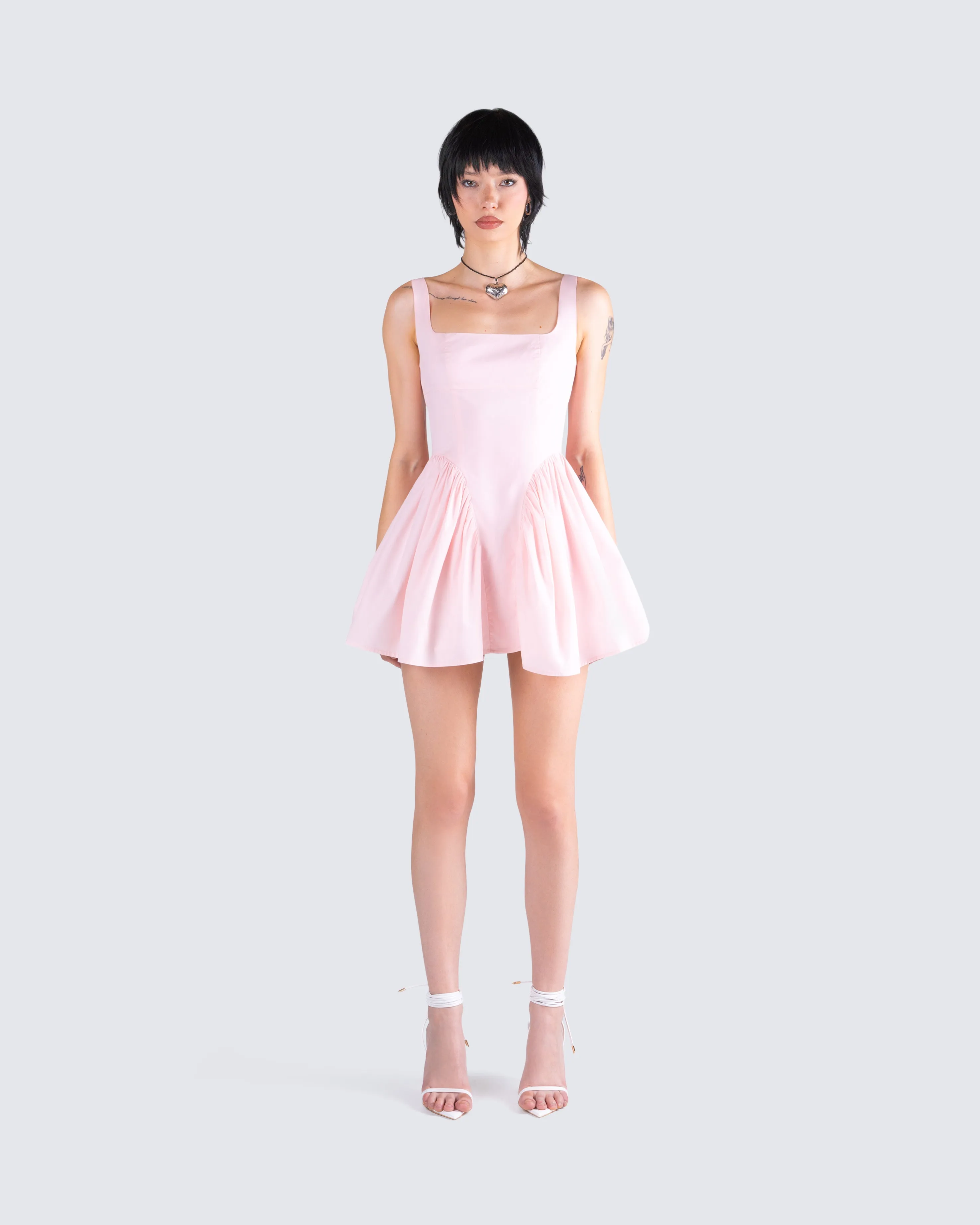 Emi Pink Bow Mini Dress sold by Finesse product image thumbnail 4