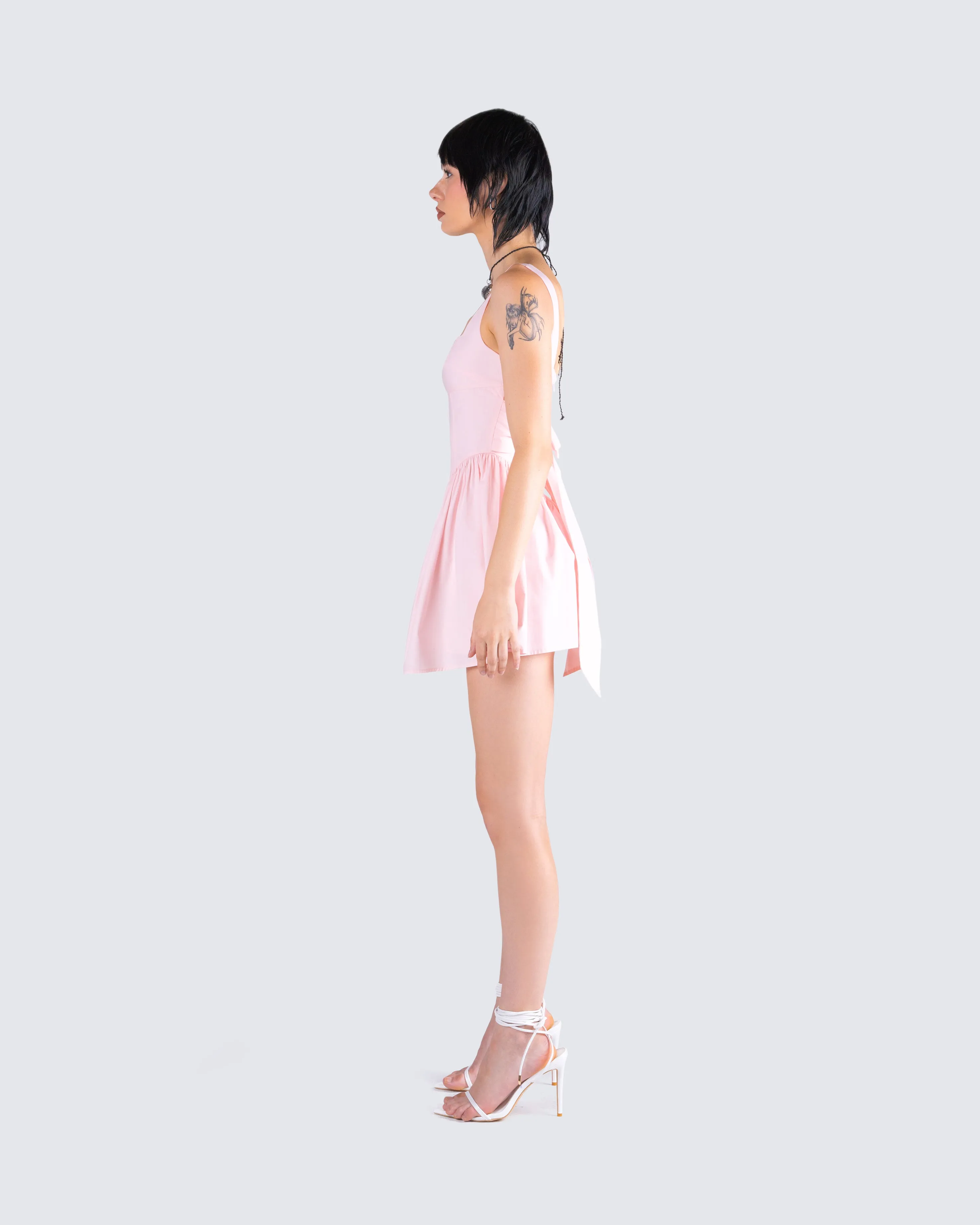 Emi Pink Bow Mini Dress sold by Finesse product image thumbnail 5