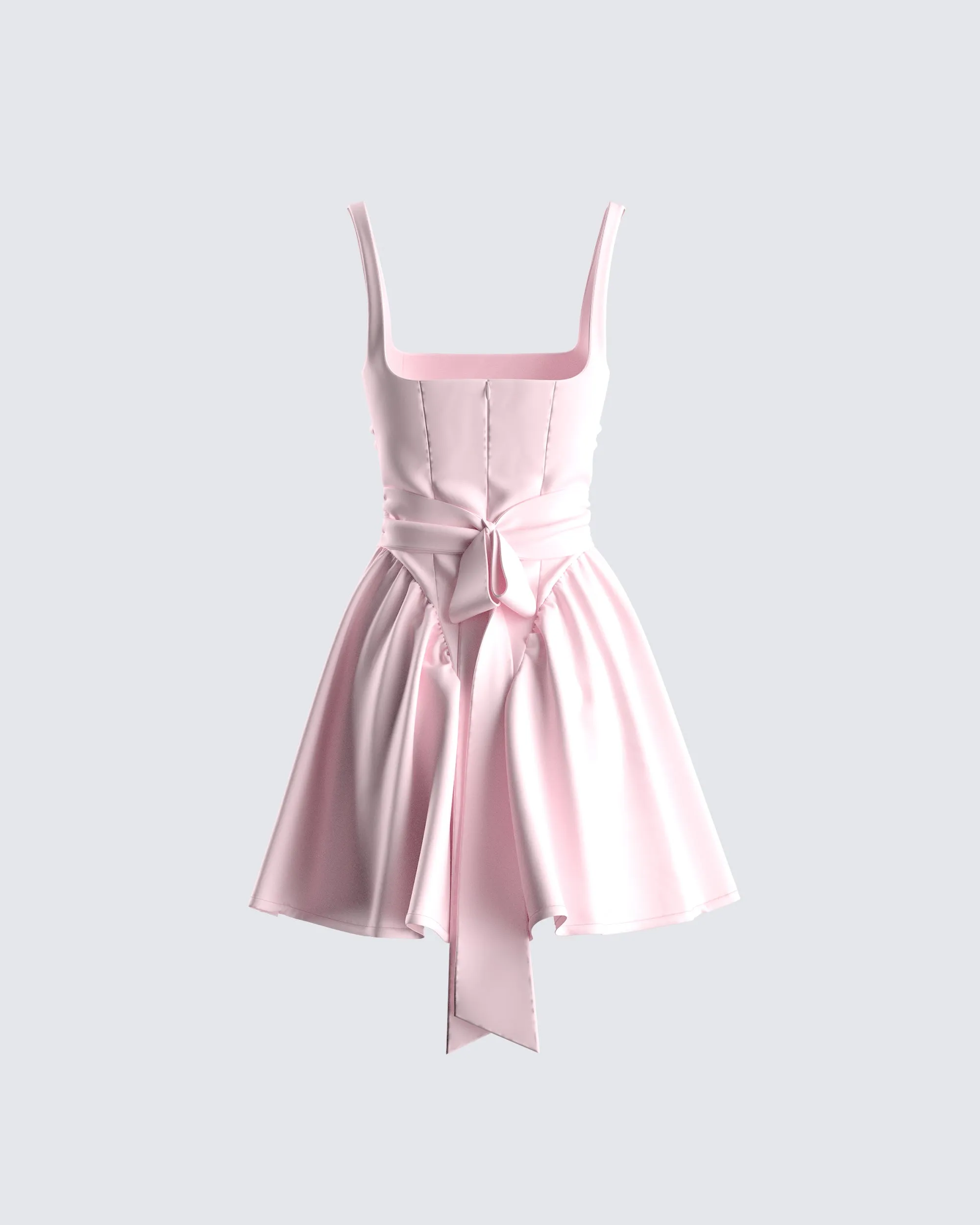 Emi Pink Bow Mini Dress sold by Finesse product image thumbnail 3