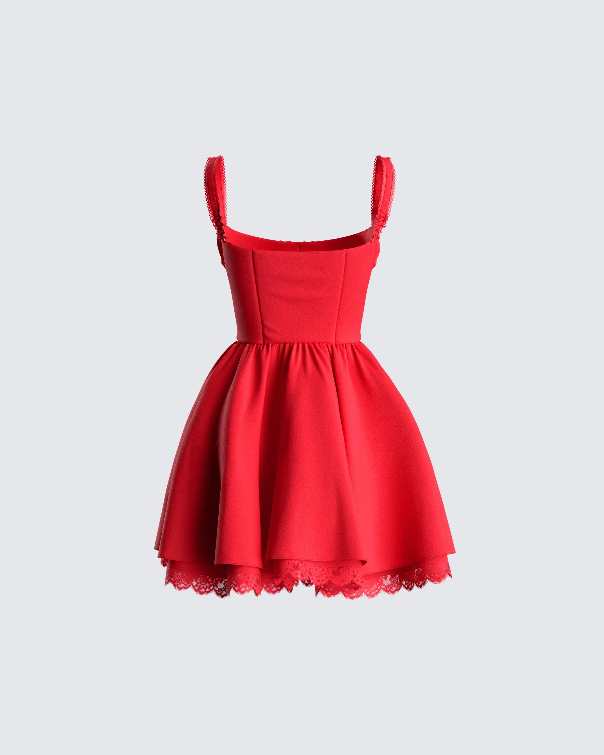 Brit Red Poplin Mini Dress sold by Finesse product image thumbnail 3