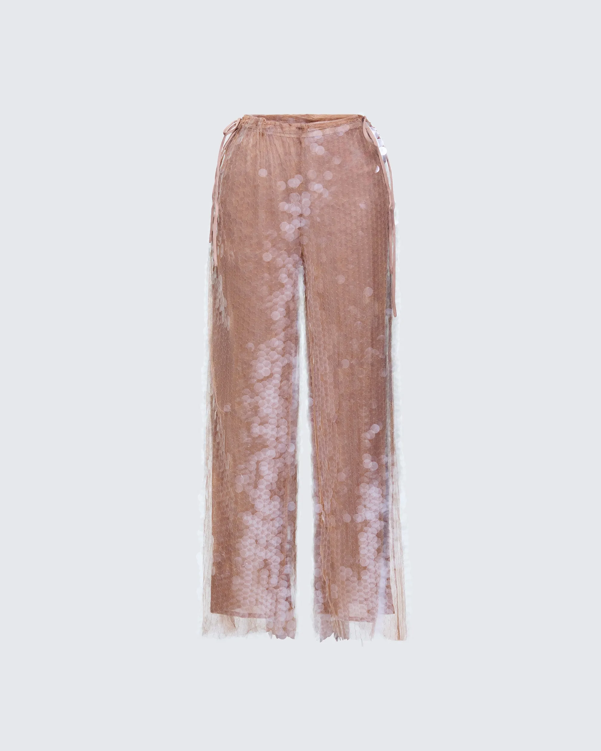 Speranza Clear Sequin Tie Pants sold by Finesse