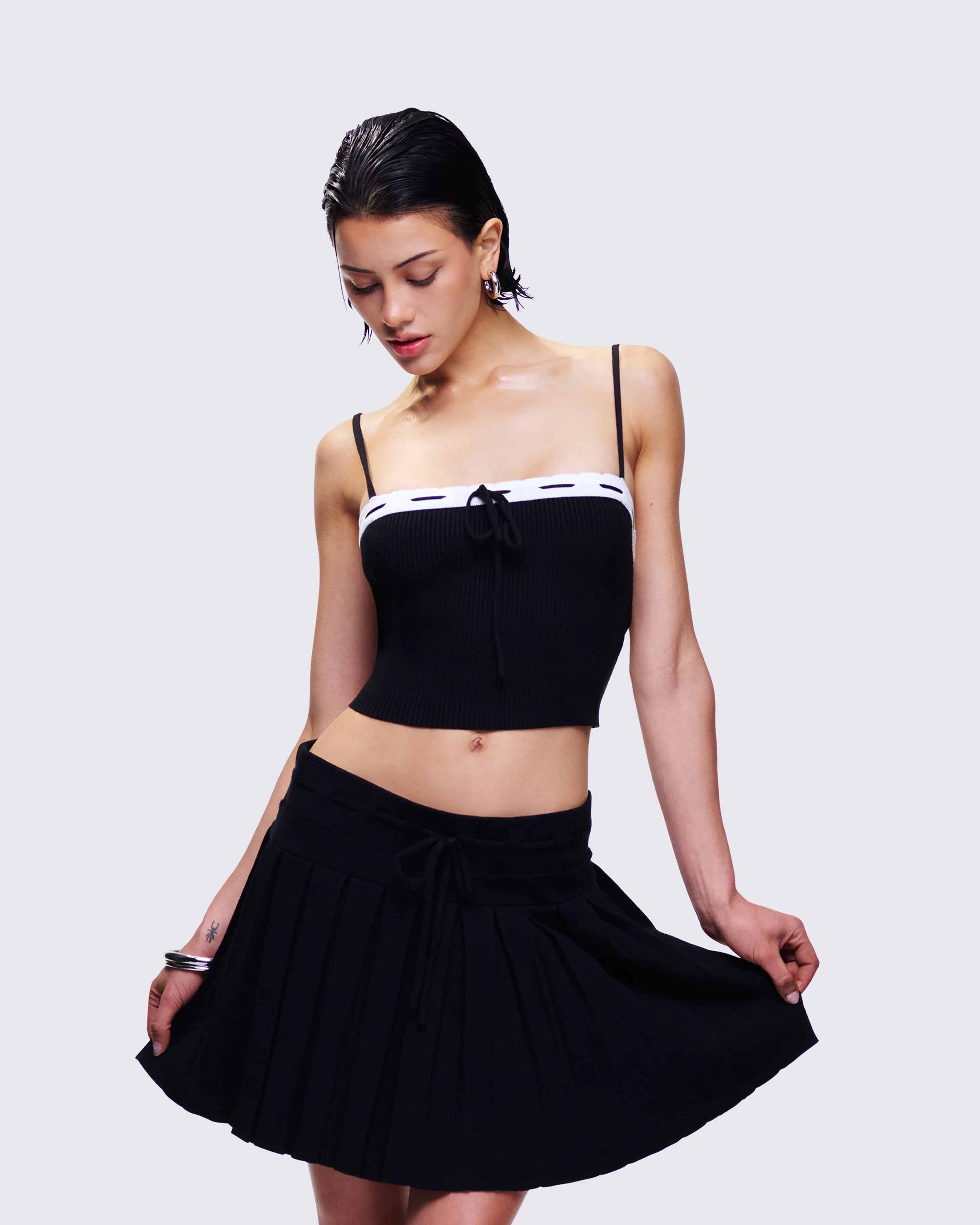 Lucien Black Ribbon Path Knitted Top sold by Finesse product image thumbnail 3
