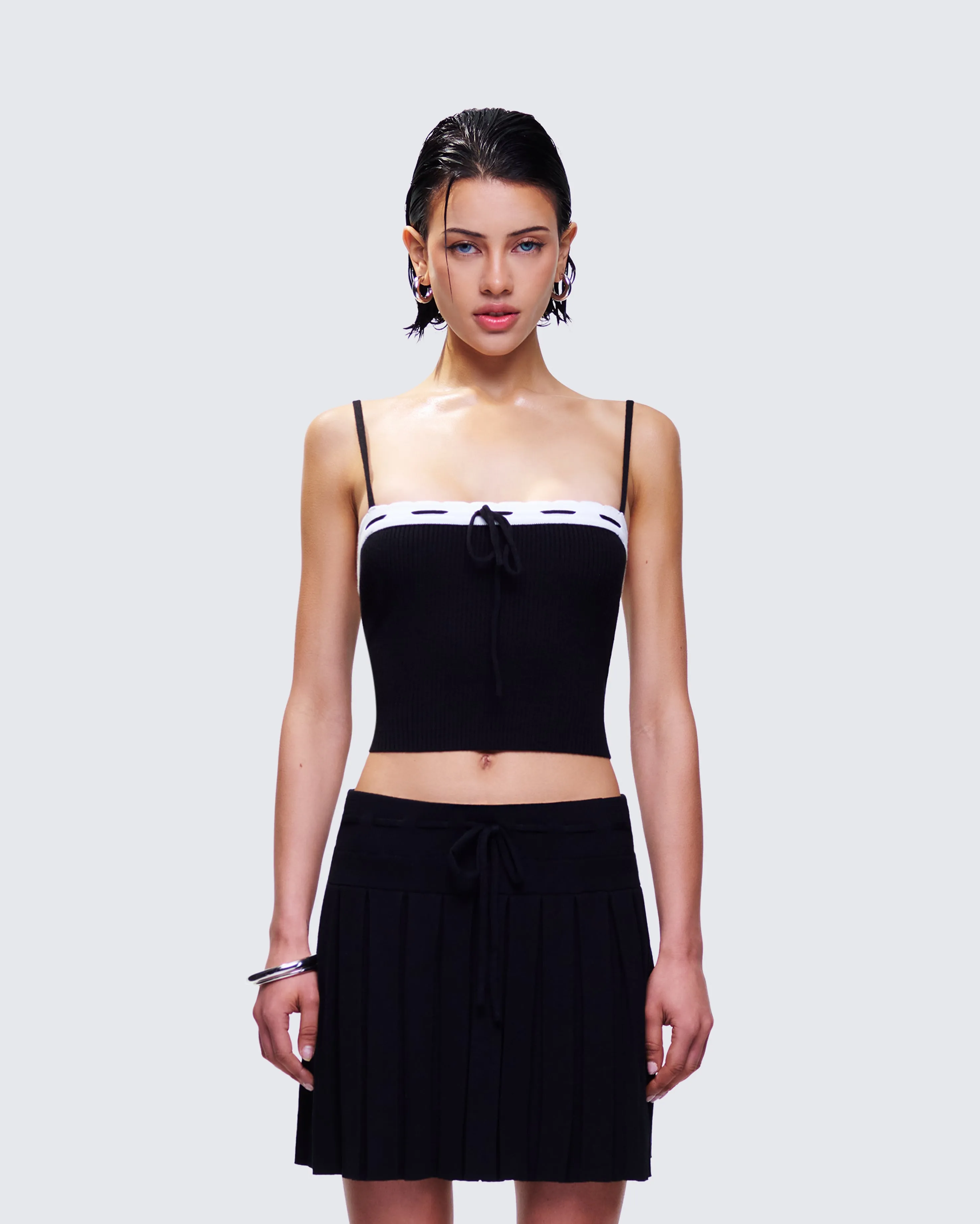 Lucien Black Ribbon Path Knitted Top sold by Finesse product image thumbnail 2