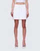 Lucien White Ribbon Path Knitted Pleated Skirt sold by Finesse