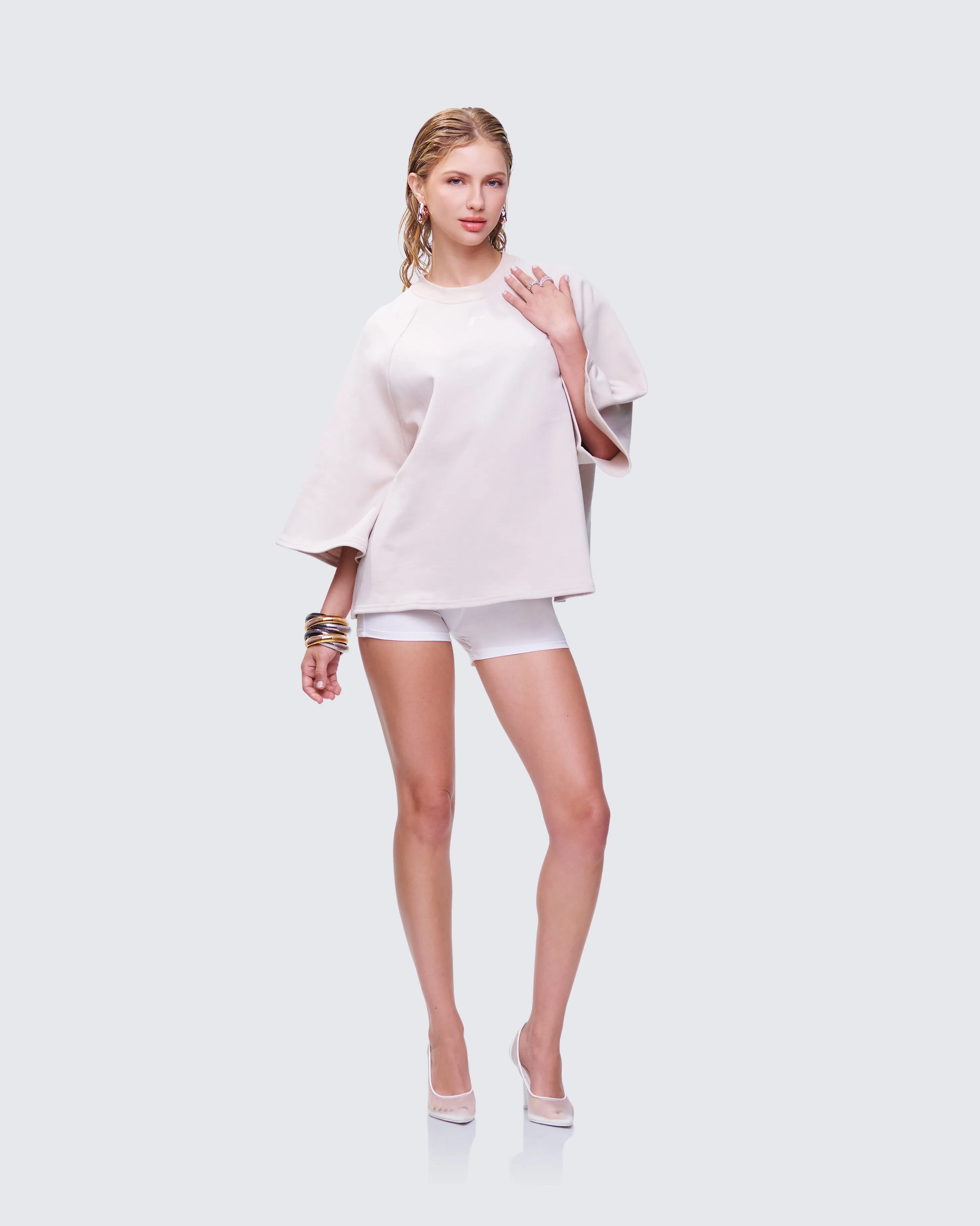 Mabelle Ivory Oversized Raglan Top sold by Finesse product image thumbnail 5