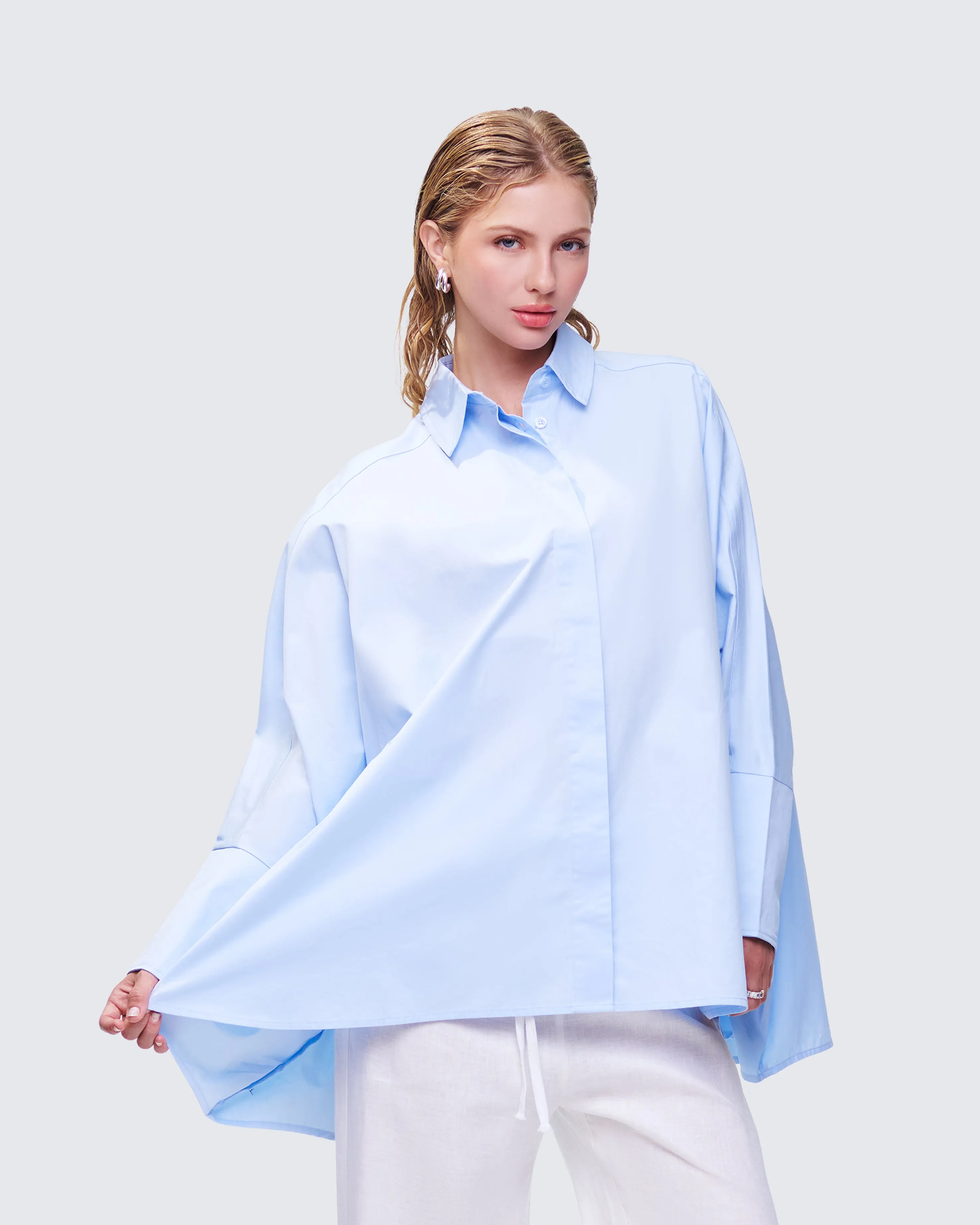 Hesper Blue Box Cut Shirt sold by Finesse product image thumbnail 3