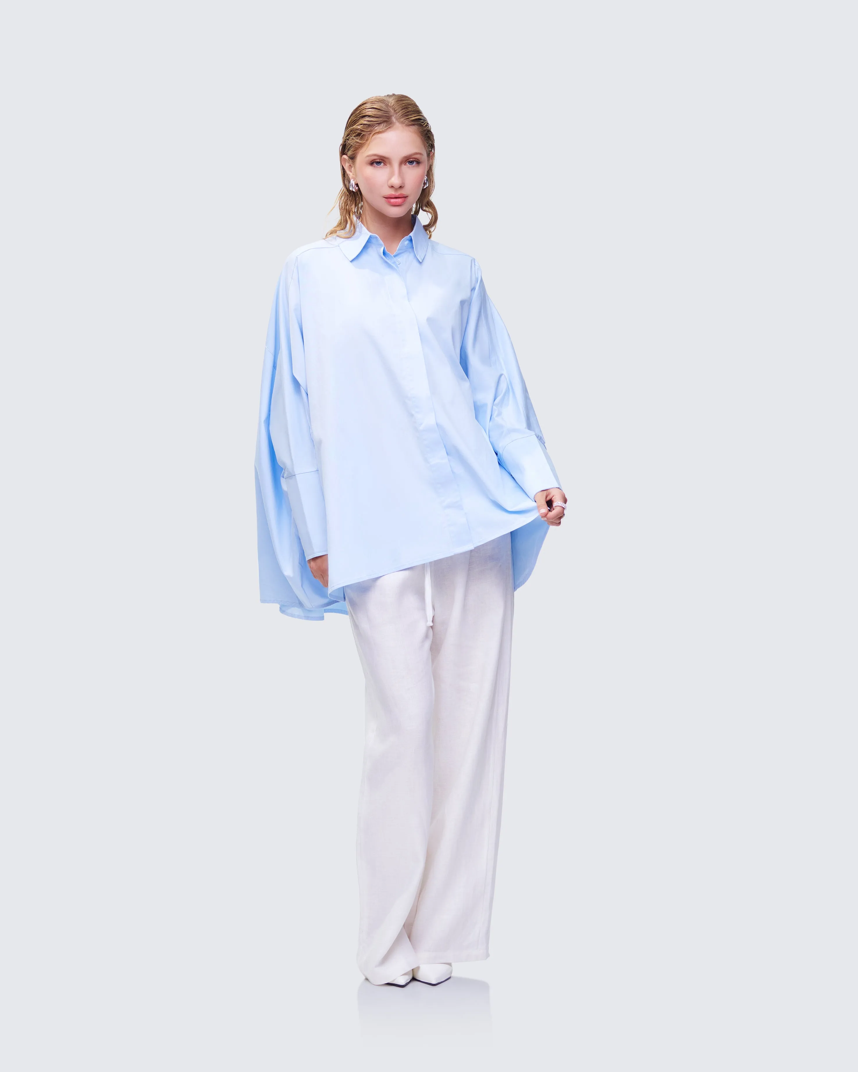 Hesper Blue Box Cut Shirt sold by Finesse product image thumbnail 5