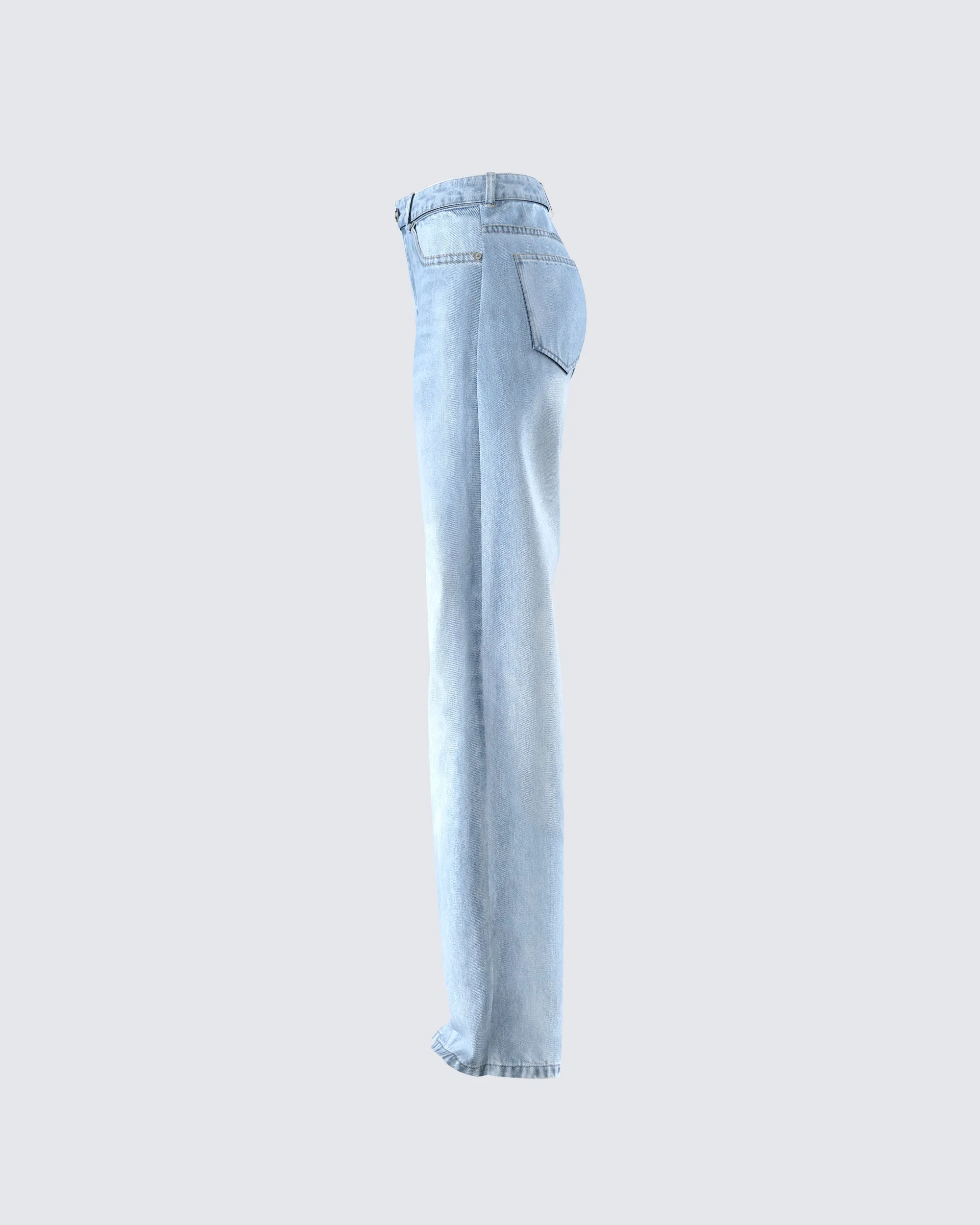 Zo Blue Denim Straight Leg Jean sold by Finesse product image thumbnail 2